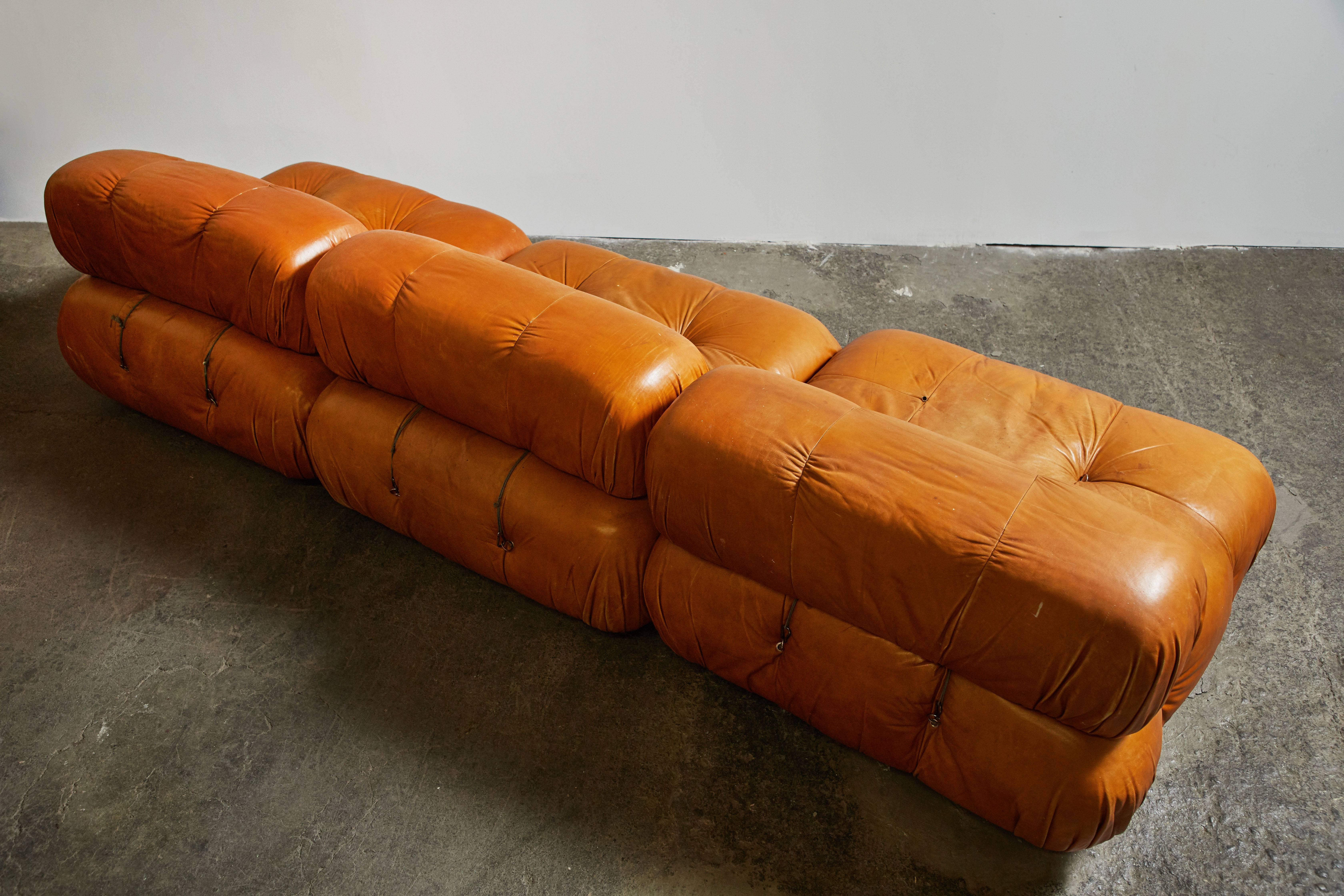 Italian Leather Camaleonda Sofa by Mario Bellini for C&B Italia