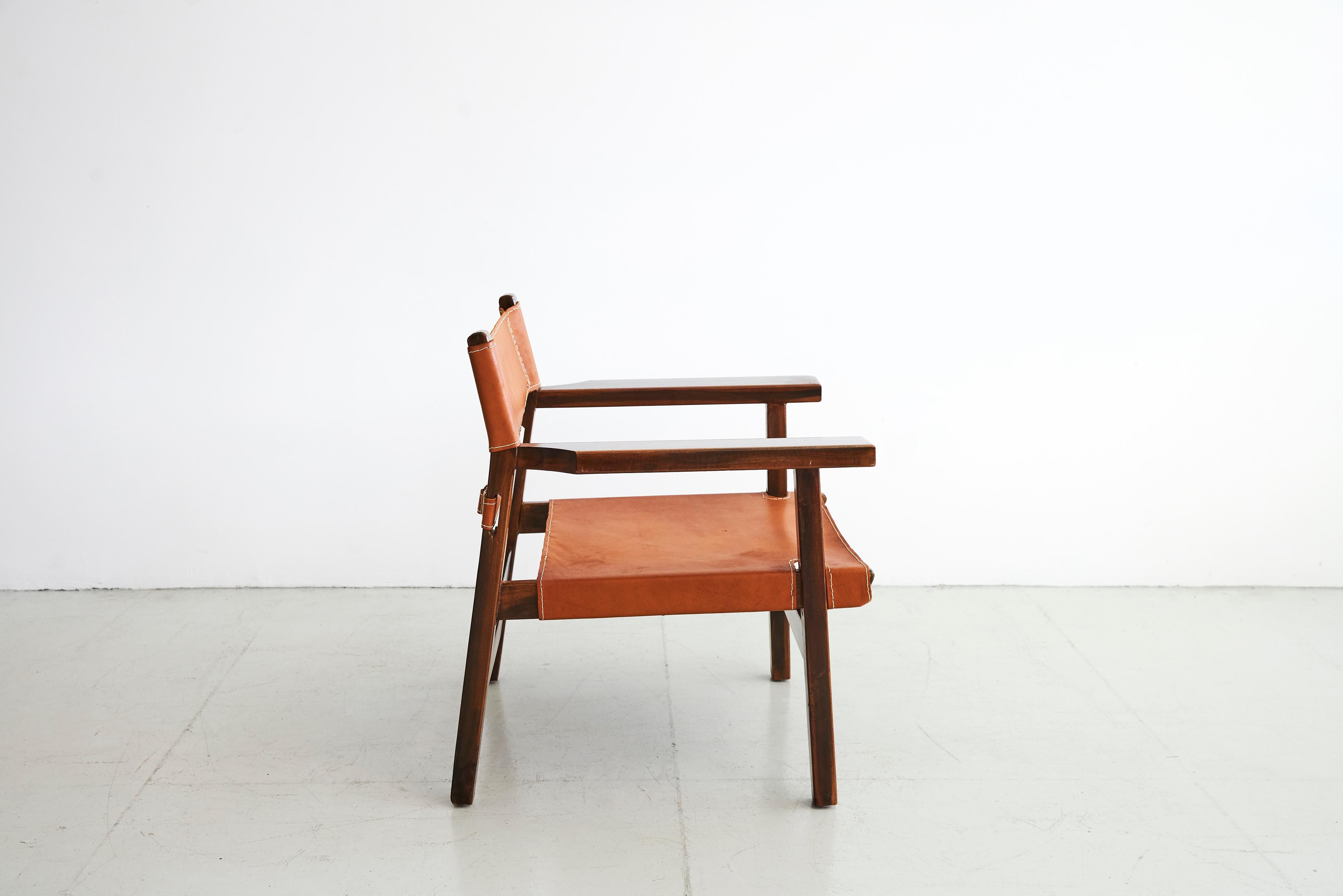 campaign chair leather