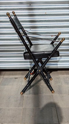 Leather Campaign Folding Chair by Valenti, 1960s