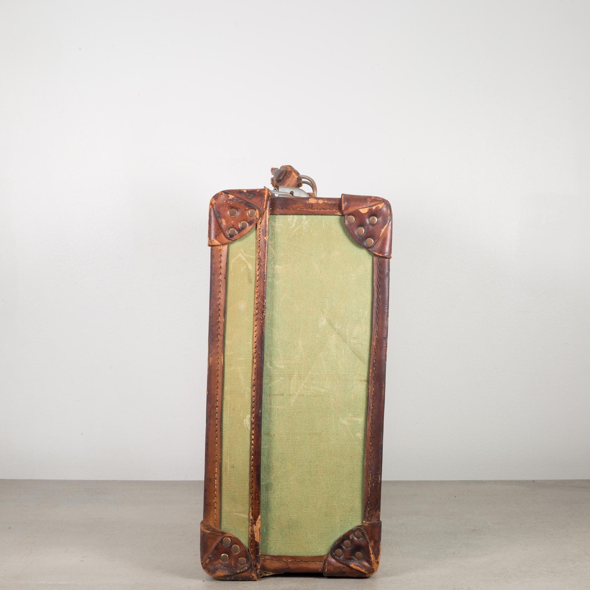 Leather/Canvas English Suitcase, circa 1944 1