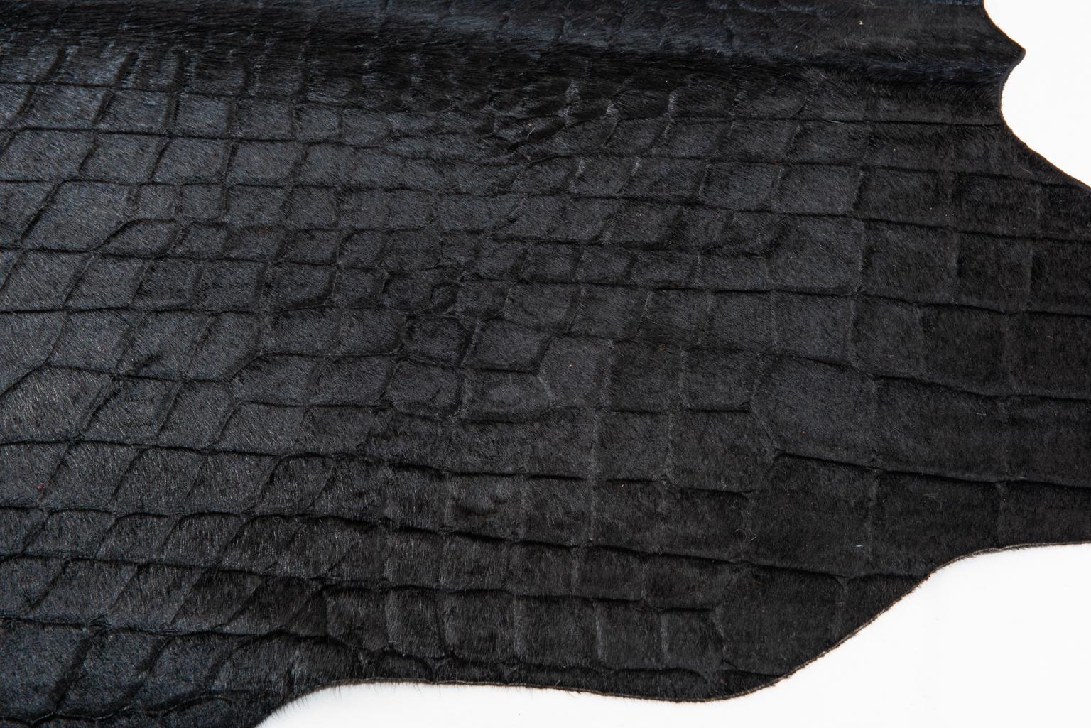 Leather Carpet Crocodile Printed For Sale 1