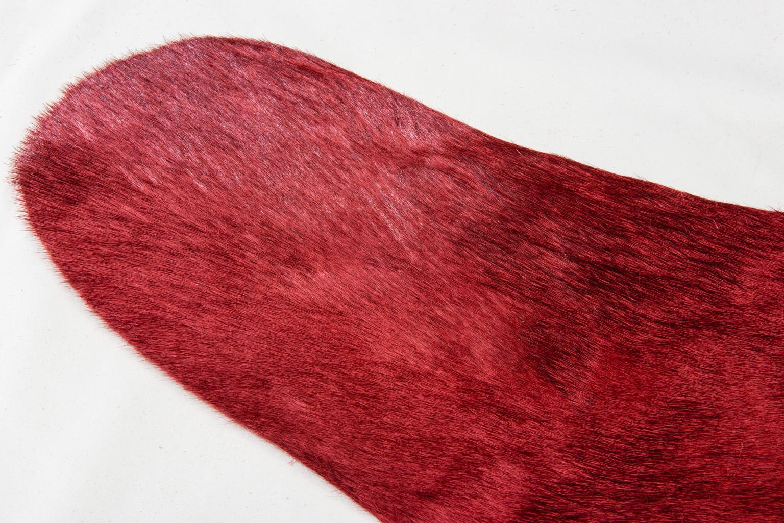 Leather Carpet Red Colored 2