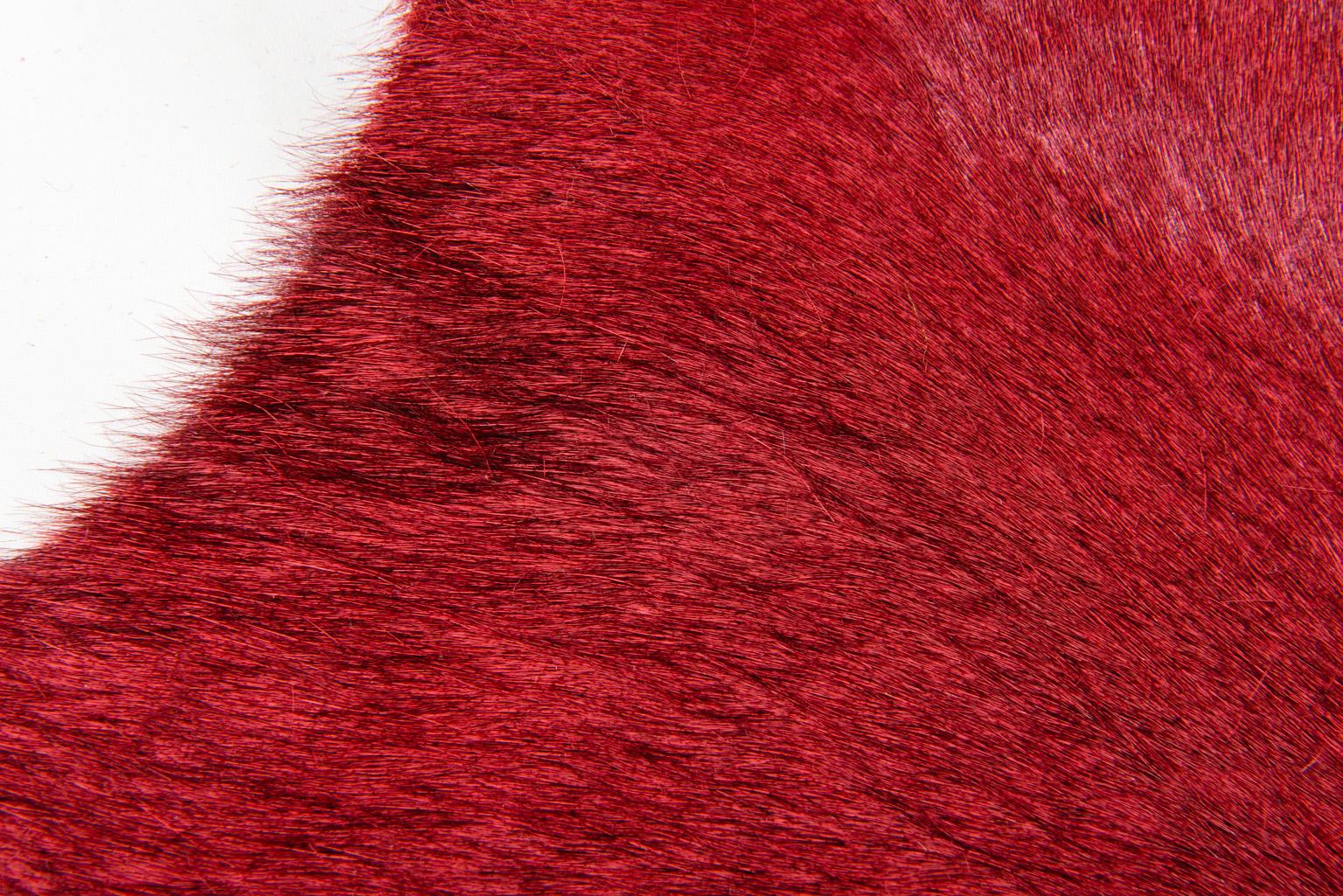 Leather Carpet Red Colored 3