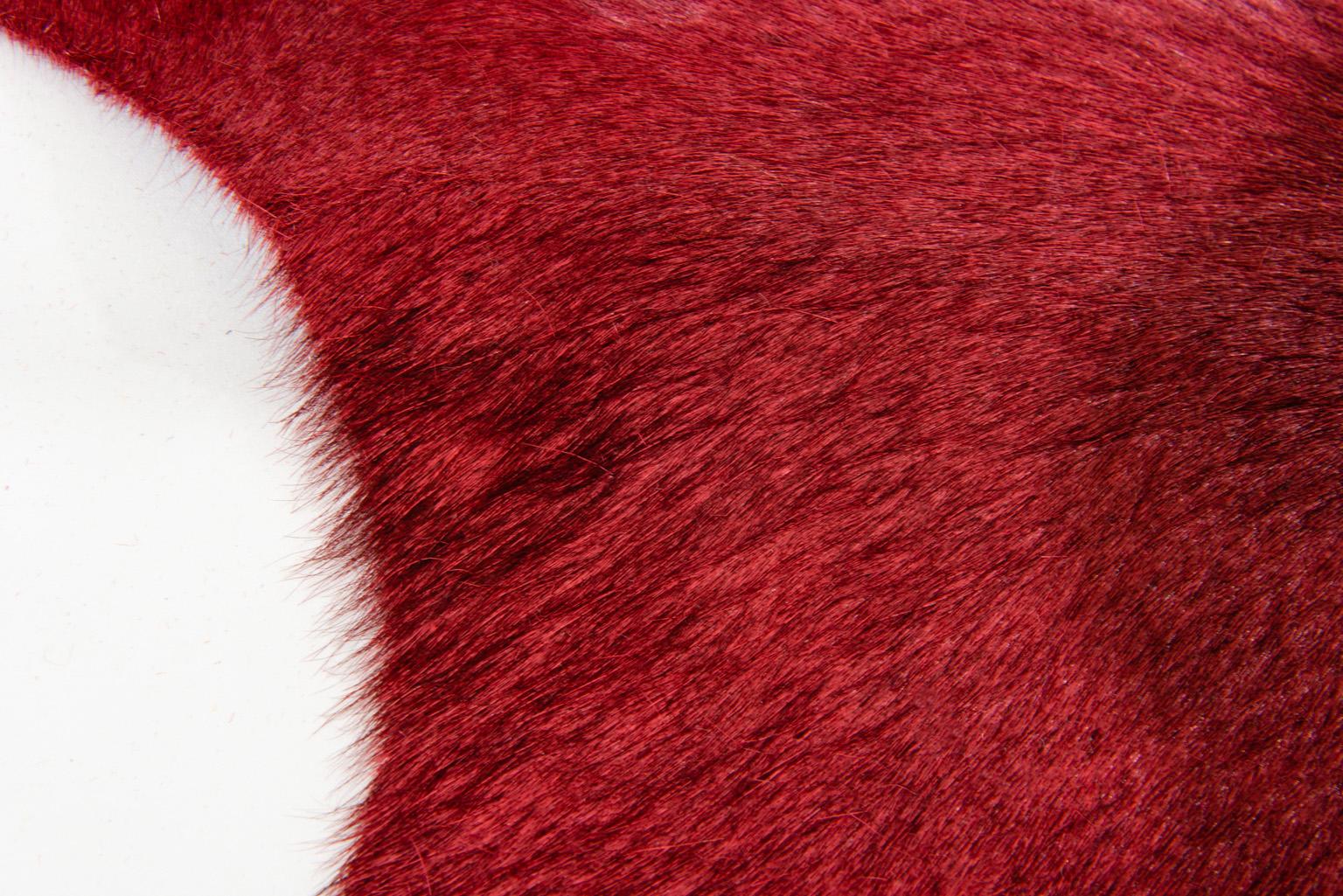 Leather Carpet Red Colored 4