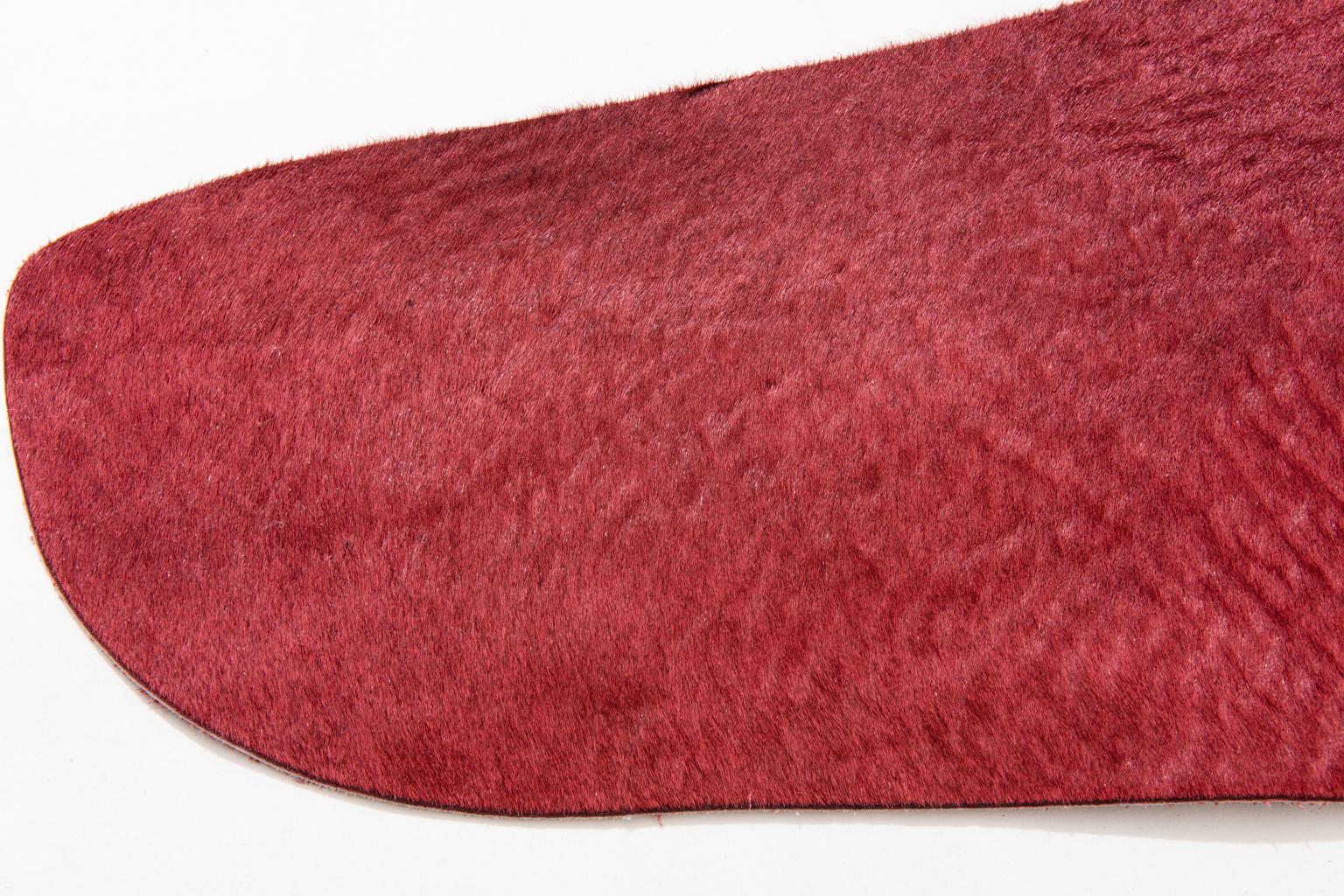 Leather Carpet Red Colored 1