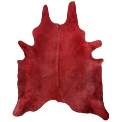 Leather Carpet Red Colored