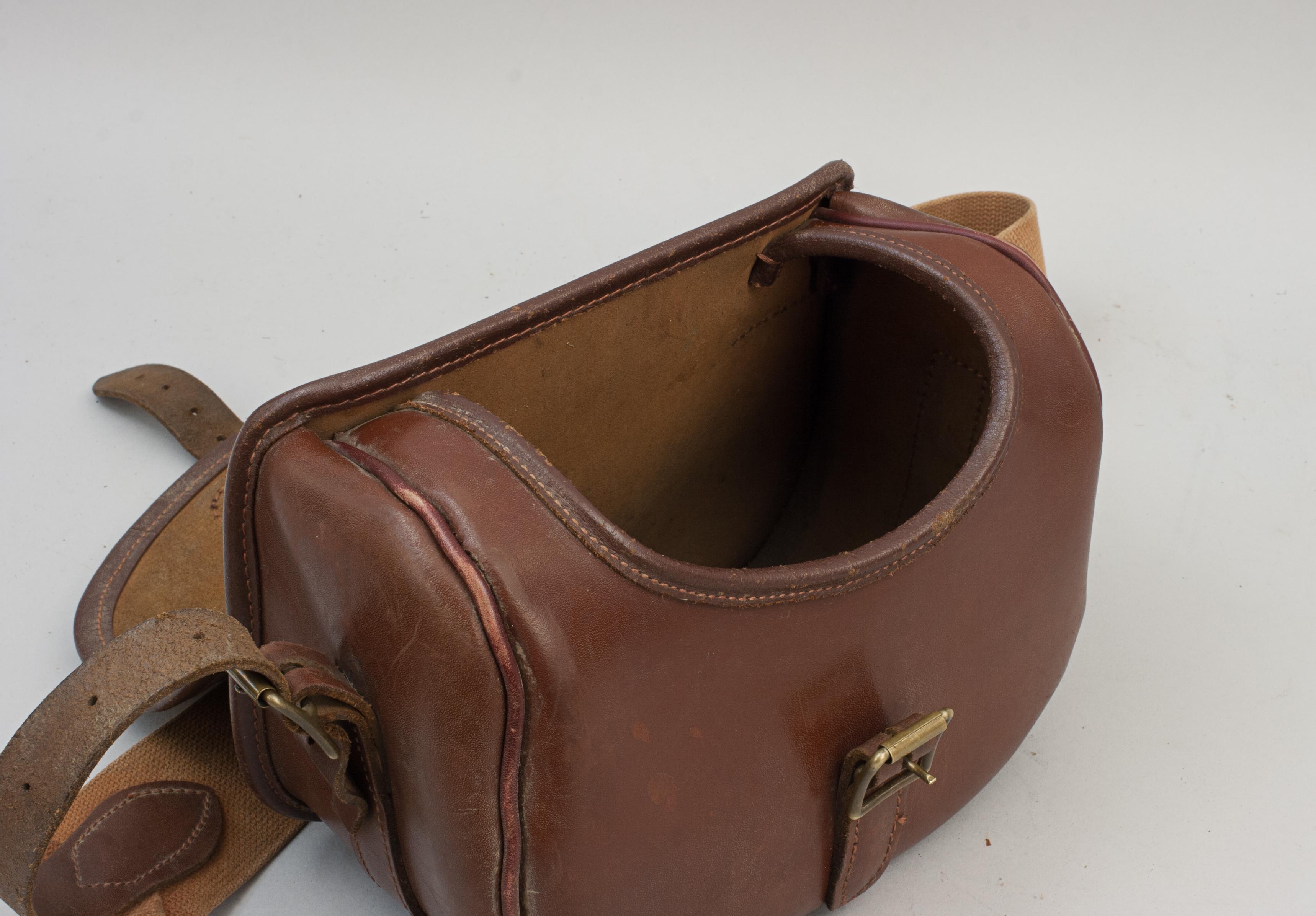 20th Century Leather Cartridge Bag For Sale