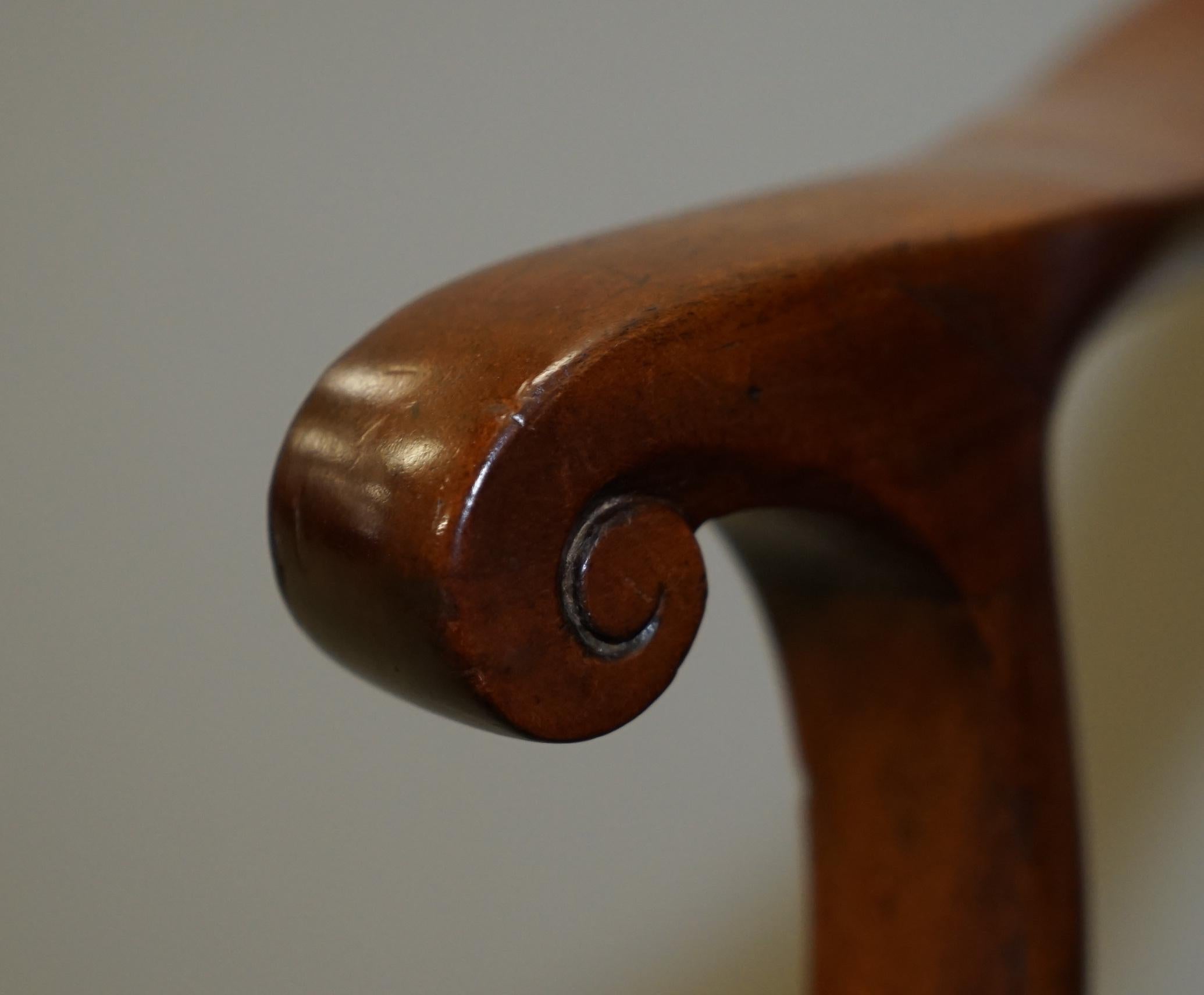LEATHER CARVER OFFICE CHAIR FROM PRINCESS DIANA'S FAMILY ESTATE SPENCER HOUSE im Angebot 3
