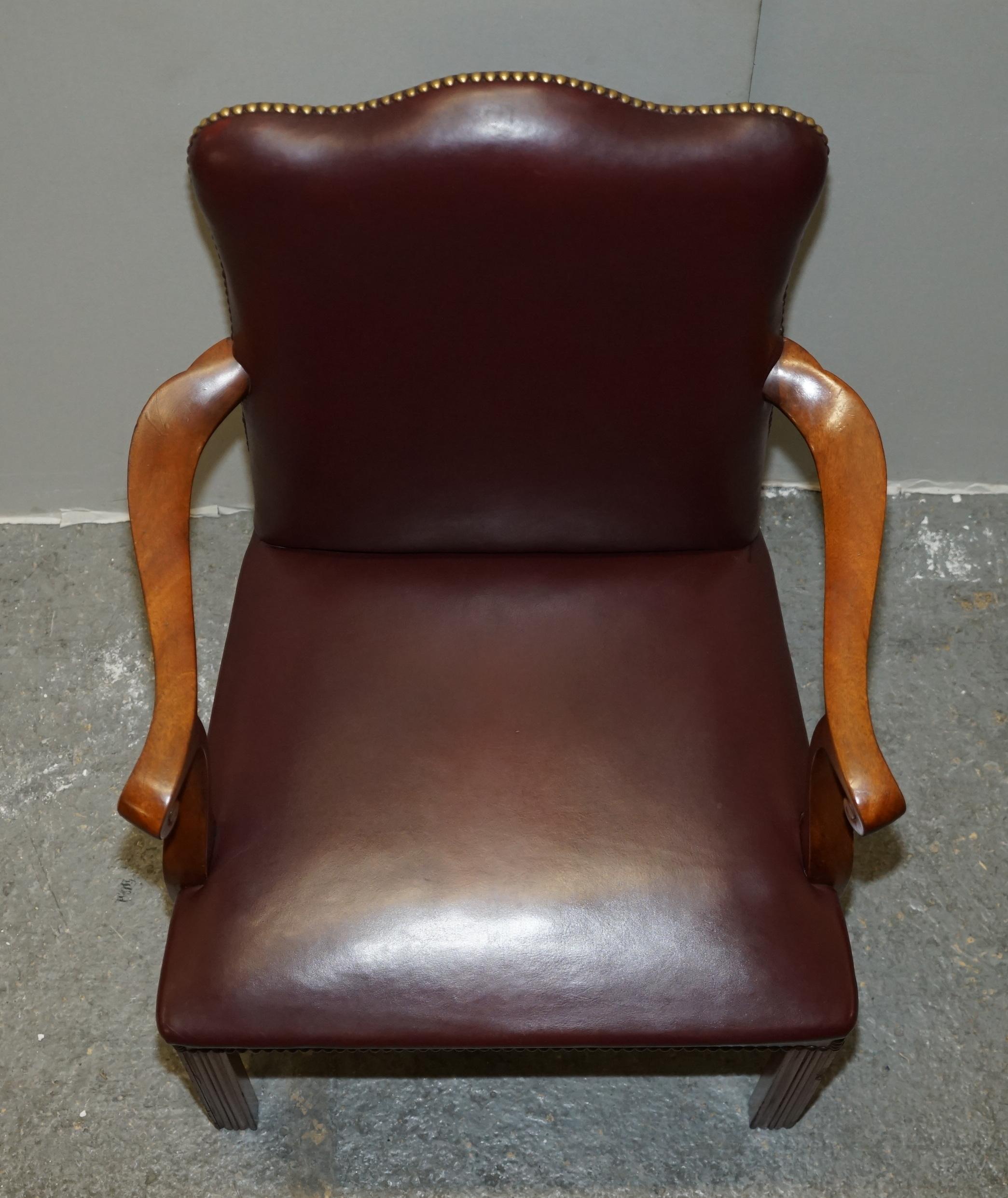 Leather Carver Office Chair from Princess Diana's Family Estate Spencer House For Sale 5