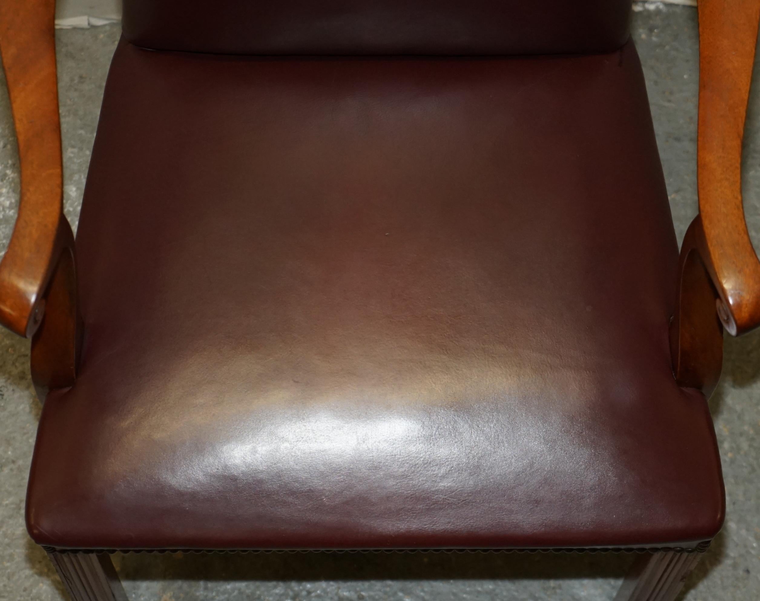 Leather Carver Office Chair from Princess Diana's Family Estate Spencer House For Sale 6