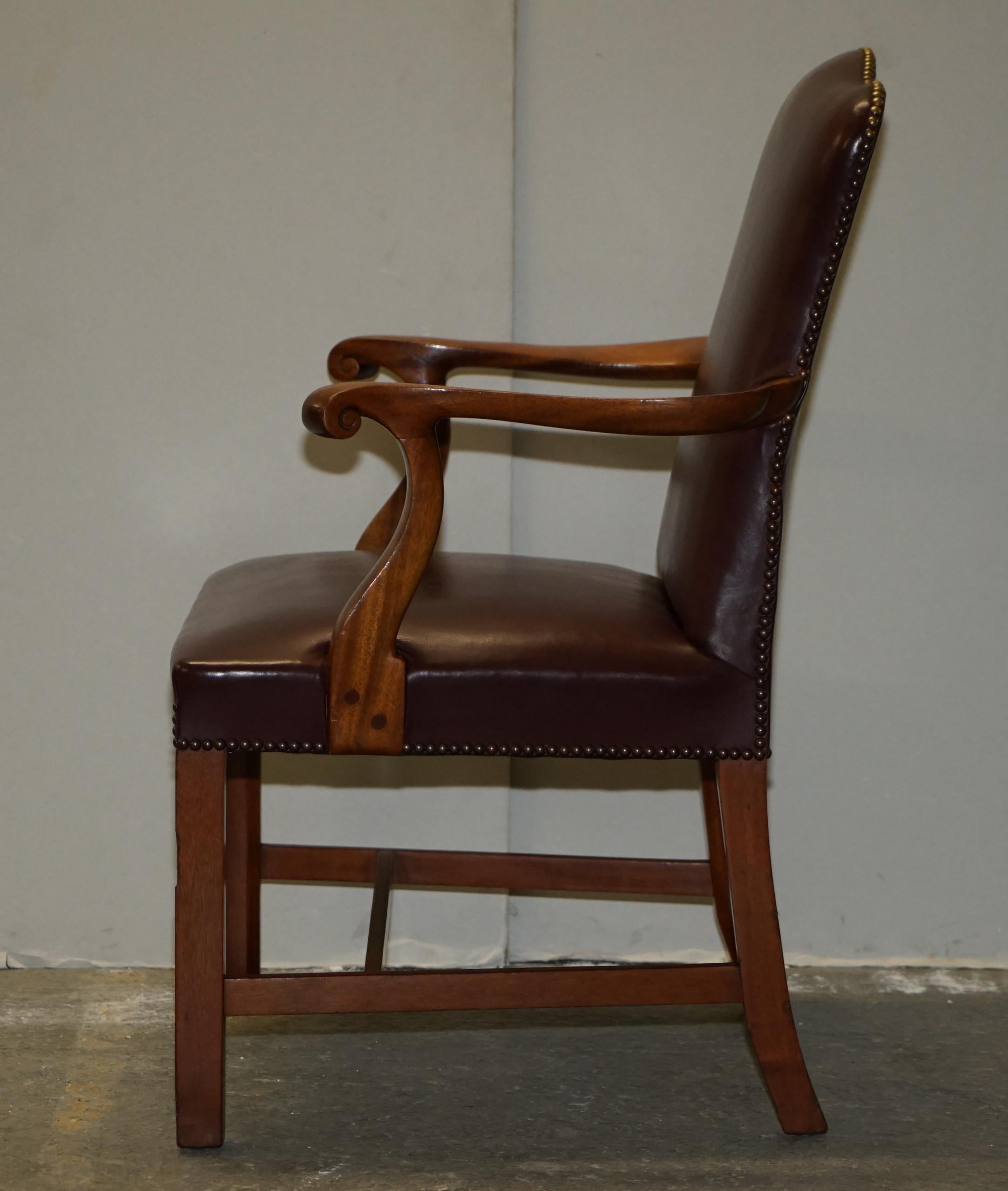 Leather Carver Office Chair from Princess Diana's Family Estate Spencer House For Sale 9