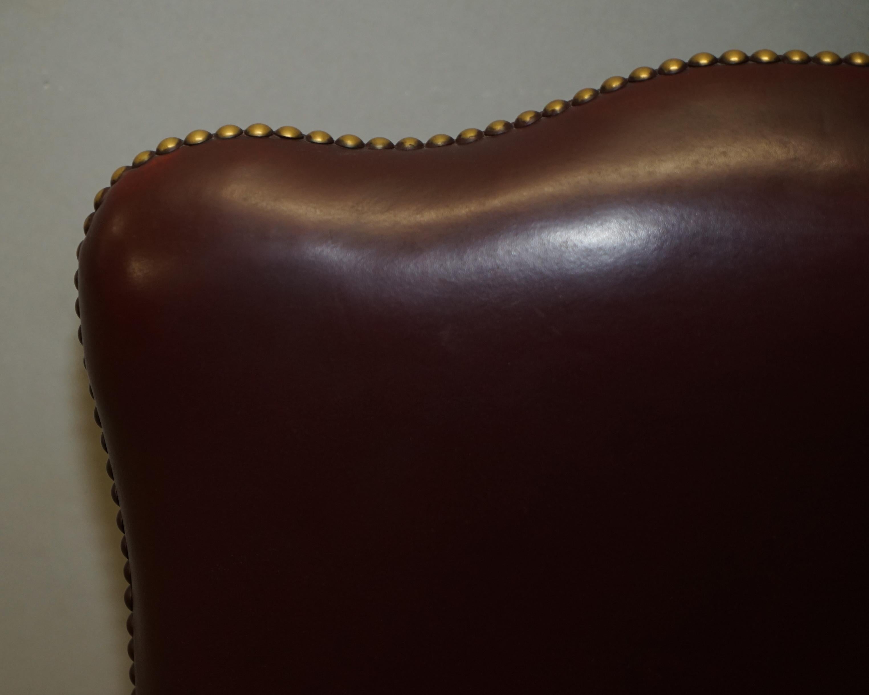 English Leather Carver Office Chair from Princess Diana's Family Estate Spencer House For Sale