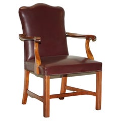 Leather Carver Office Chair from Princess Diana's Family Estate Spencer House