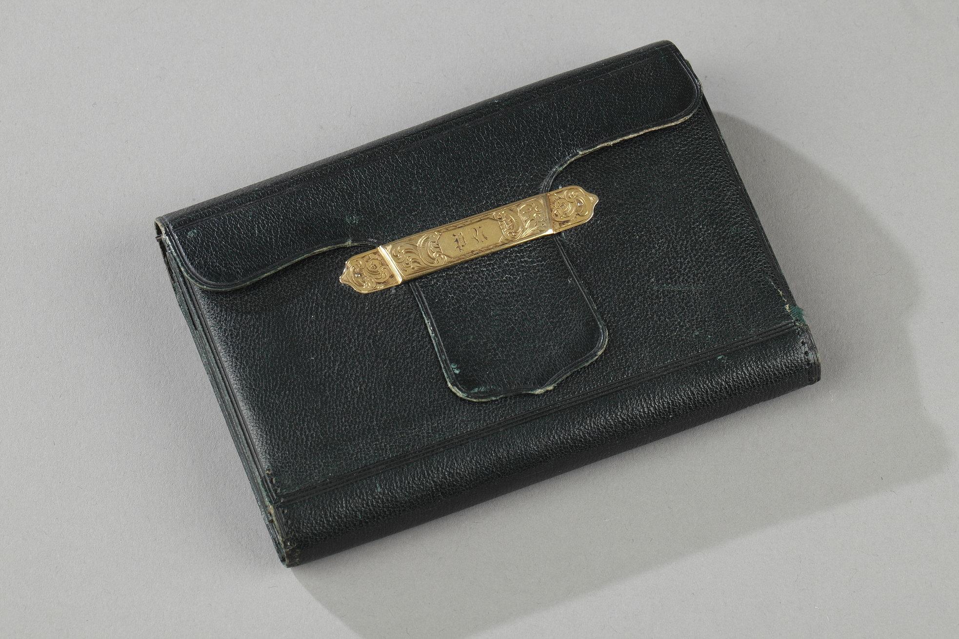 Leather Case with Miniature Signed Berny d'Ouvillé In Good Condition For Sale In Paris, FR