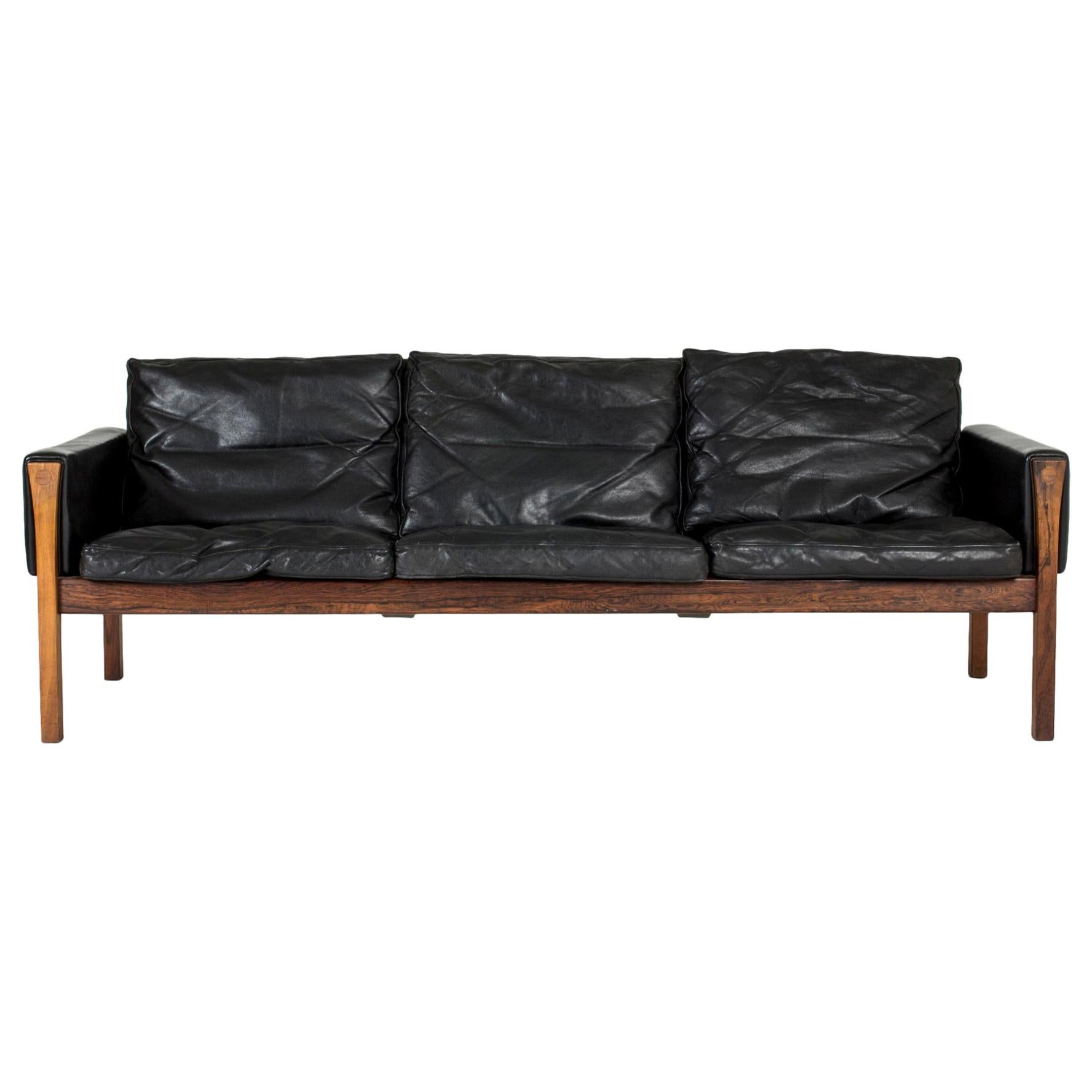Leather "CH 163" Sofa by Hans J. Wegner