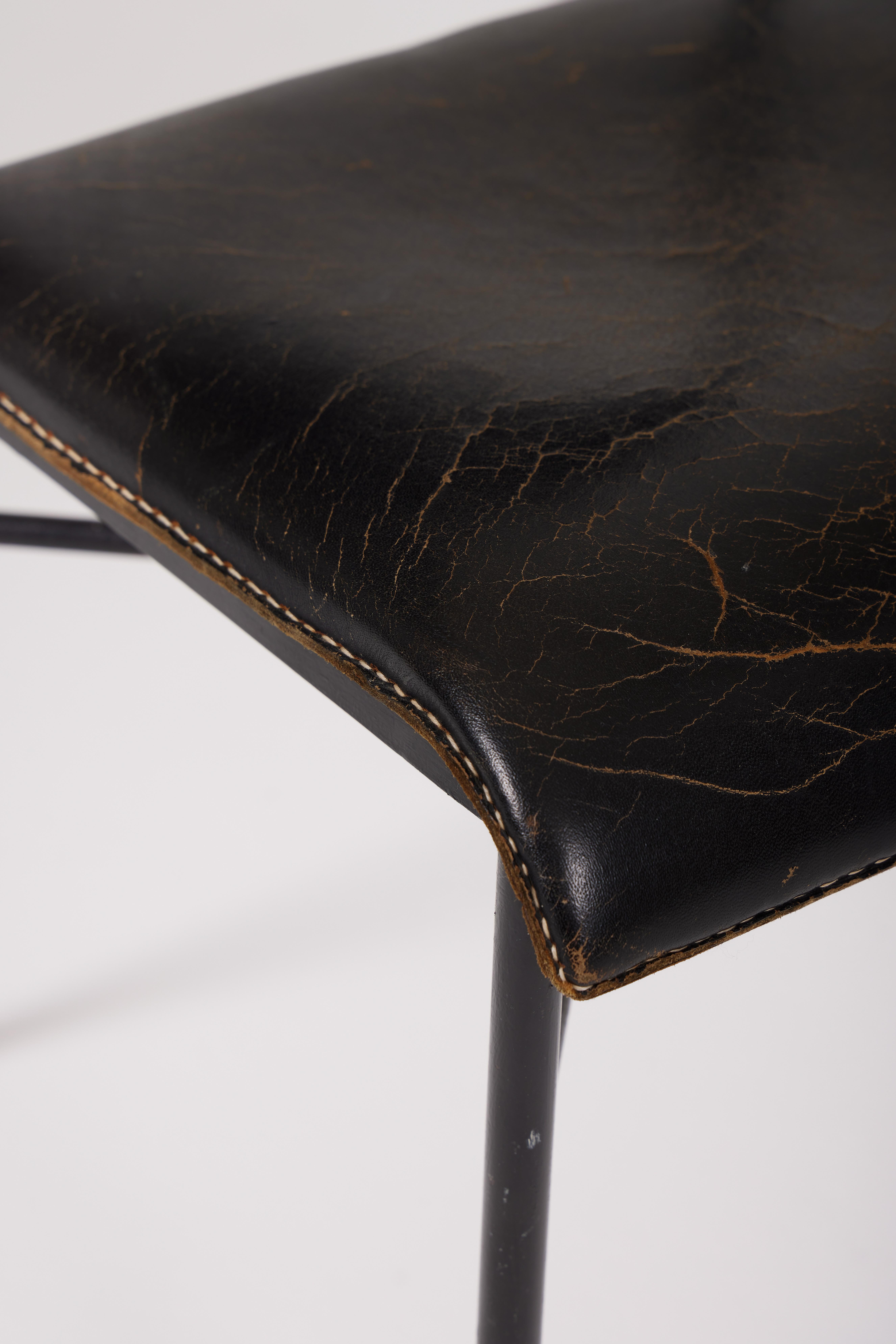 Leather Chair by Jacques Adnet 7