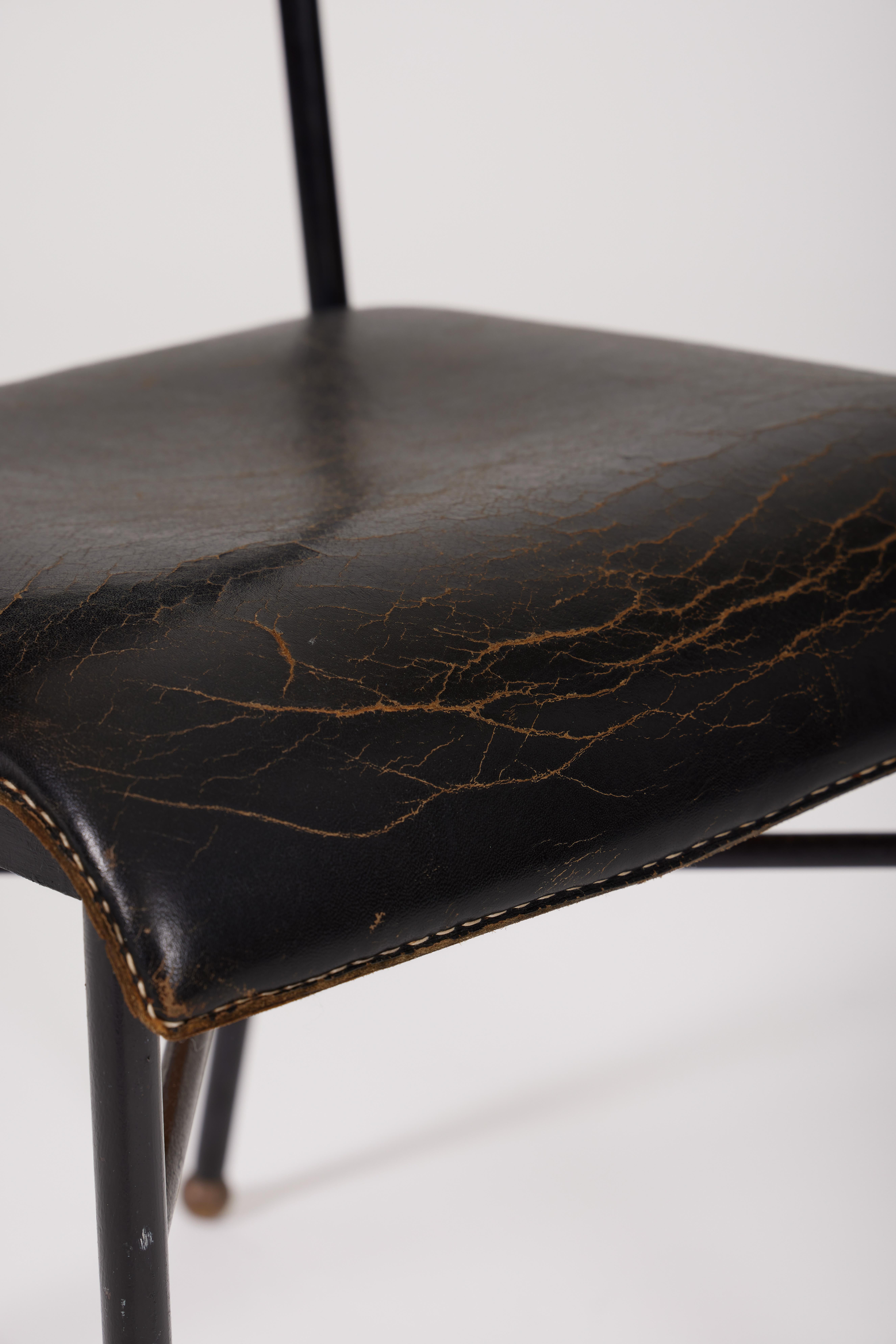 Leather Chair by Jacques Adnet 11