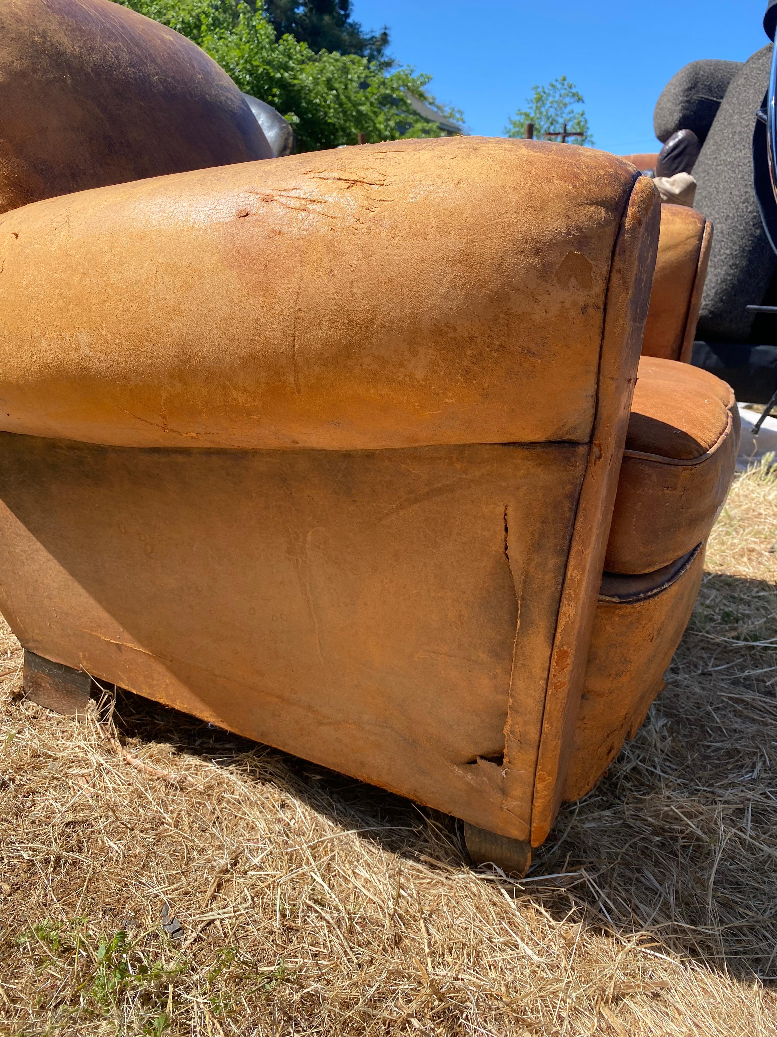 Chaise en cuir Bon état - En vente à Napa, CA