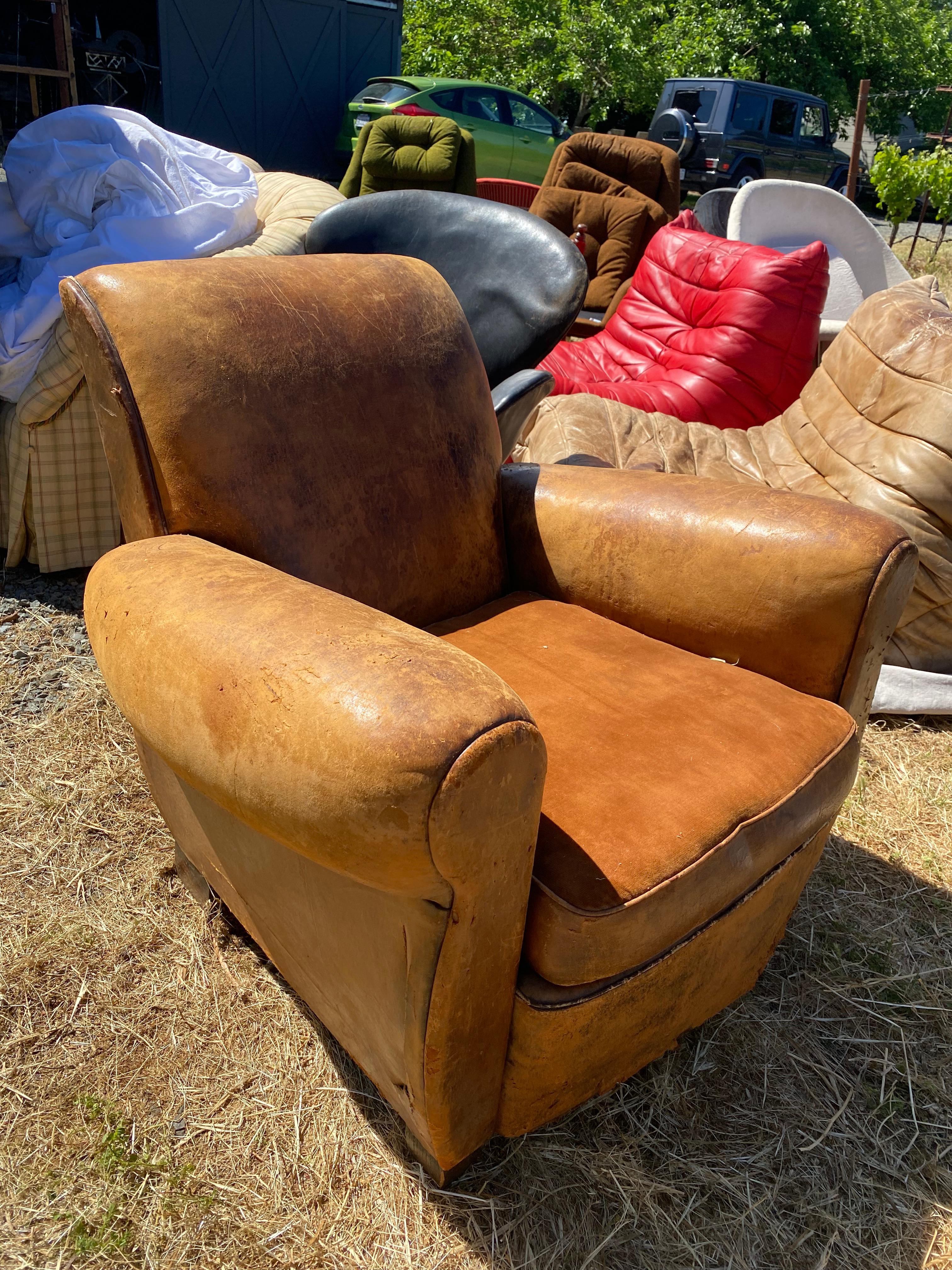 20ième siècle Chaise en cuir en vente