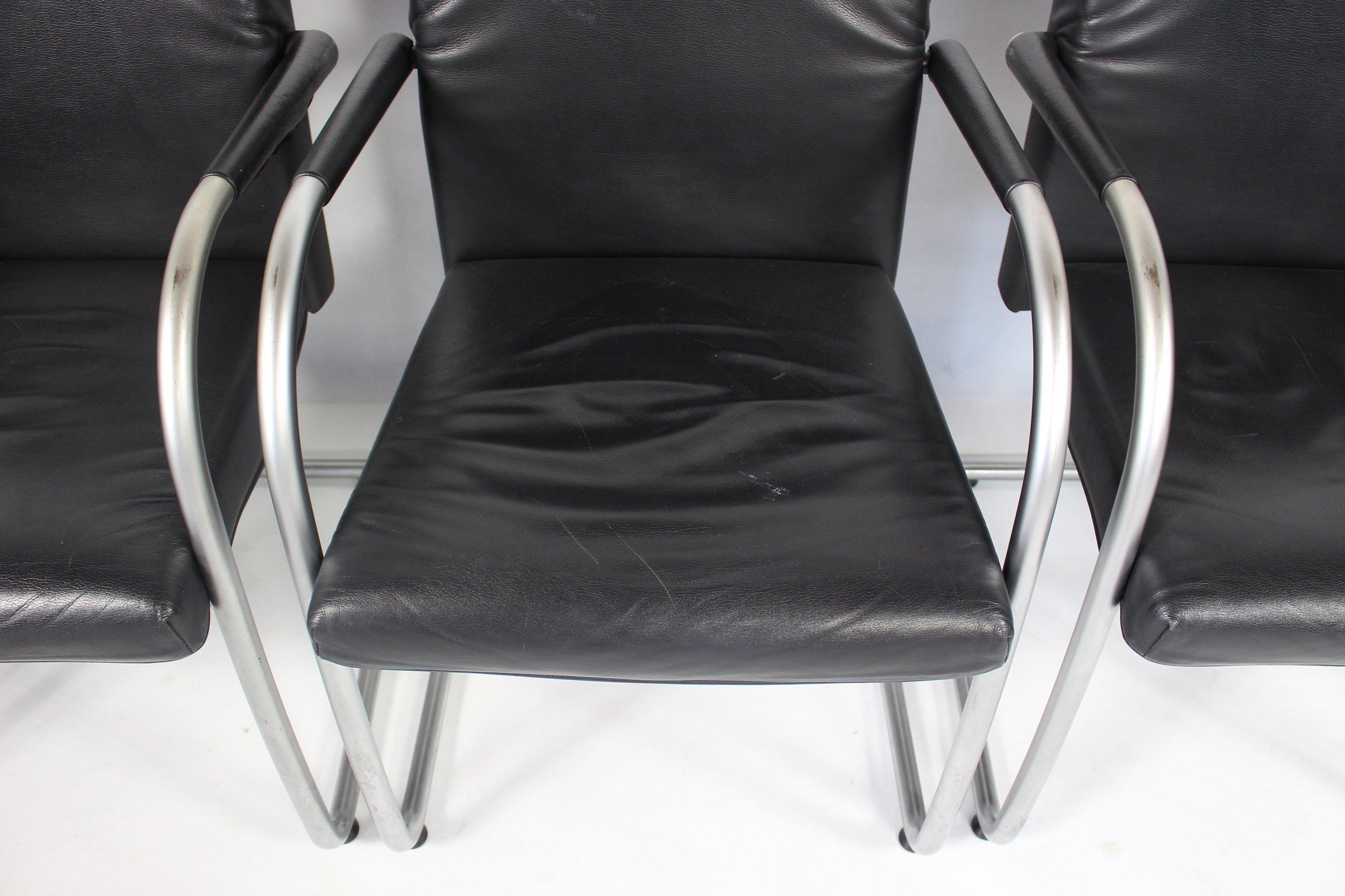Leather Chairs by Antonio Citterio for Vitra For Sale 4