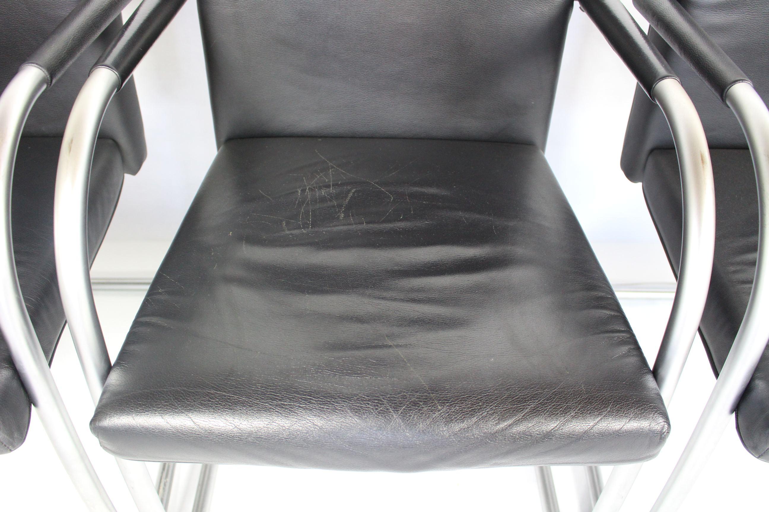 Late 20th Century Leather Chairs by Antonio Citterio for Vitra For Sale