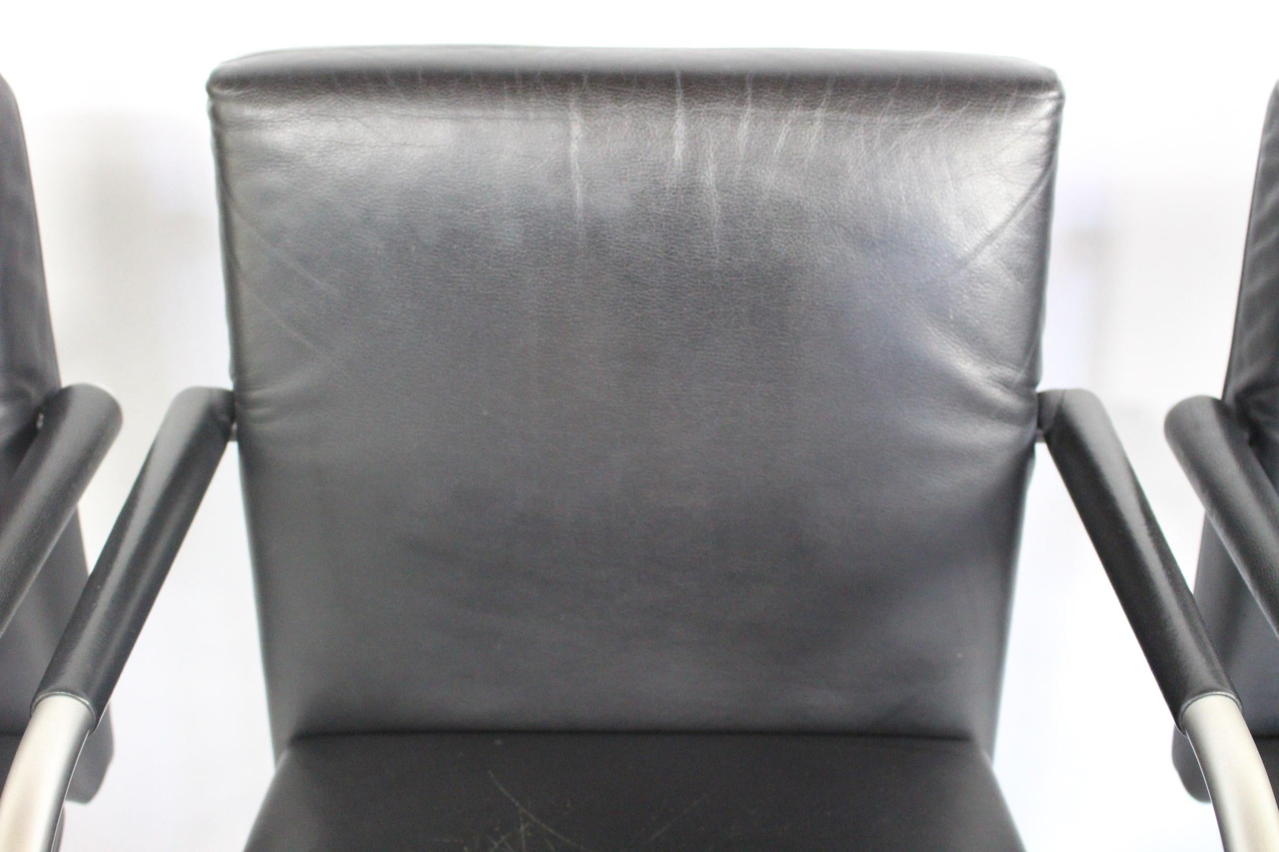 Leather Chairs by Antonio Citterio for Vitra For Sale 1