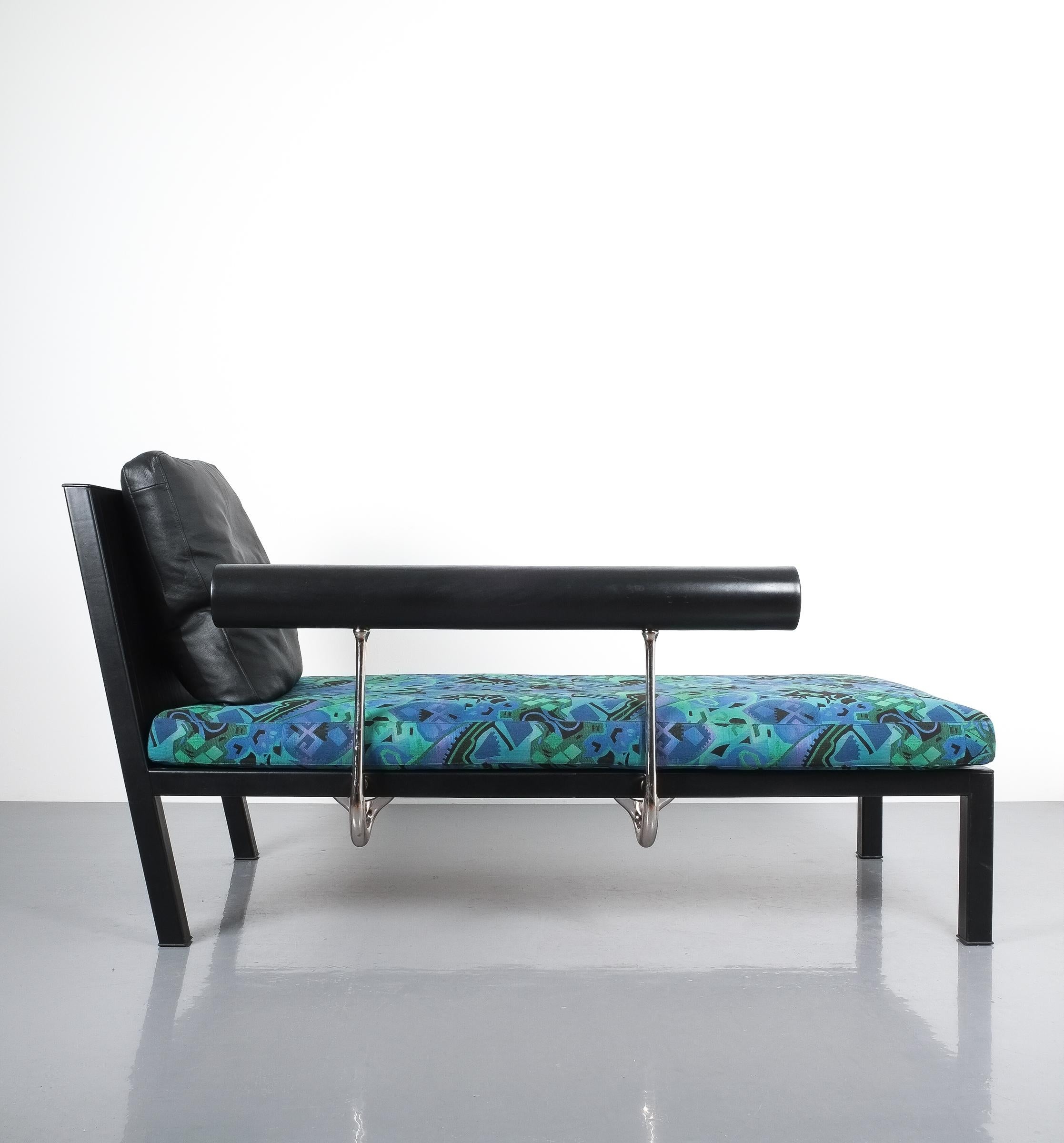 Postmoderne Chaise longue noire Baisity d'Antonio Citterio pour B&B Italy, 1980 en vente