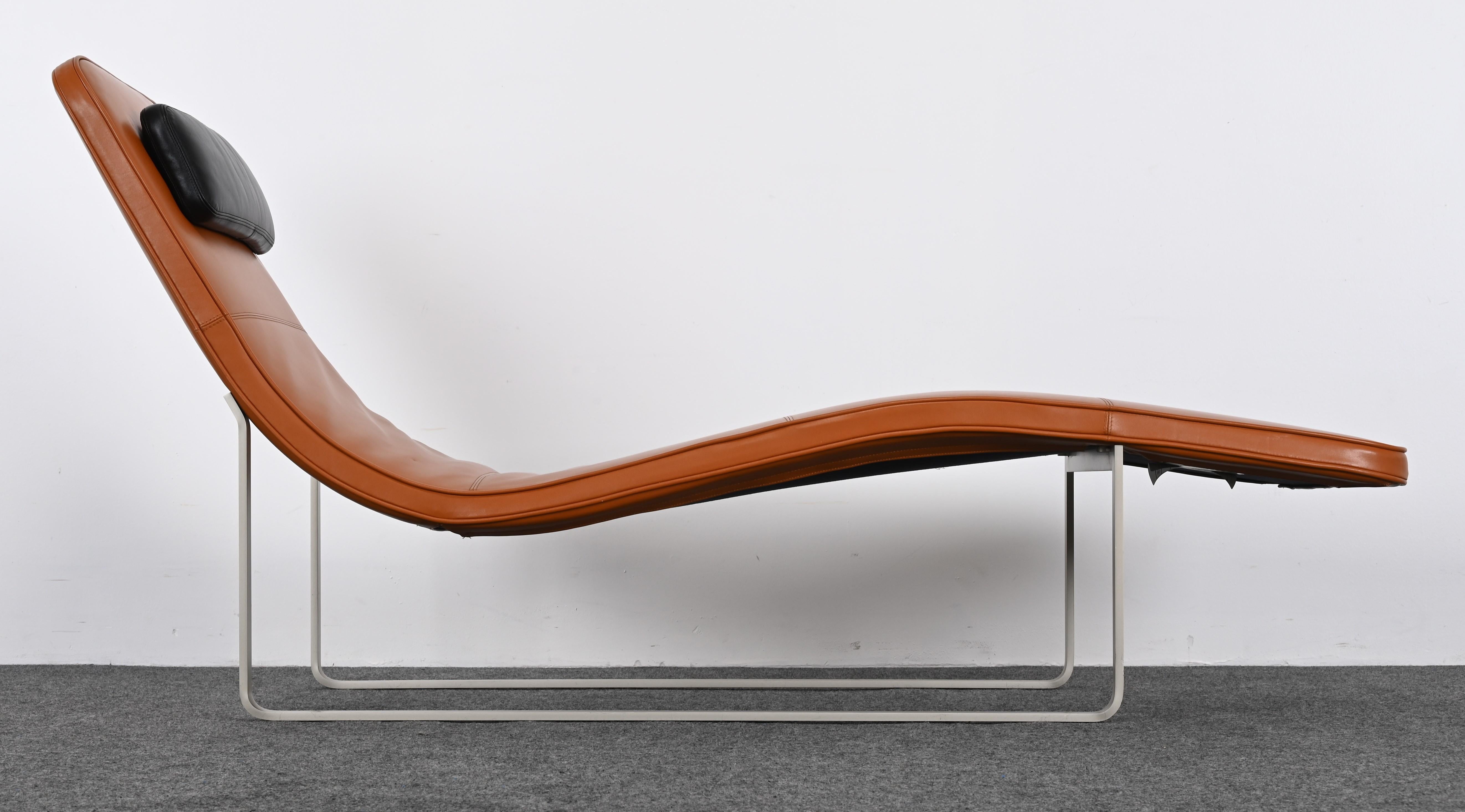 Leather Chaise Lounge by Jeffrey Bernett for B&B Italia, 2001 In Good Condition In Hamburg, PA