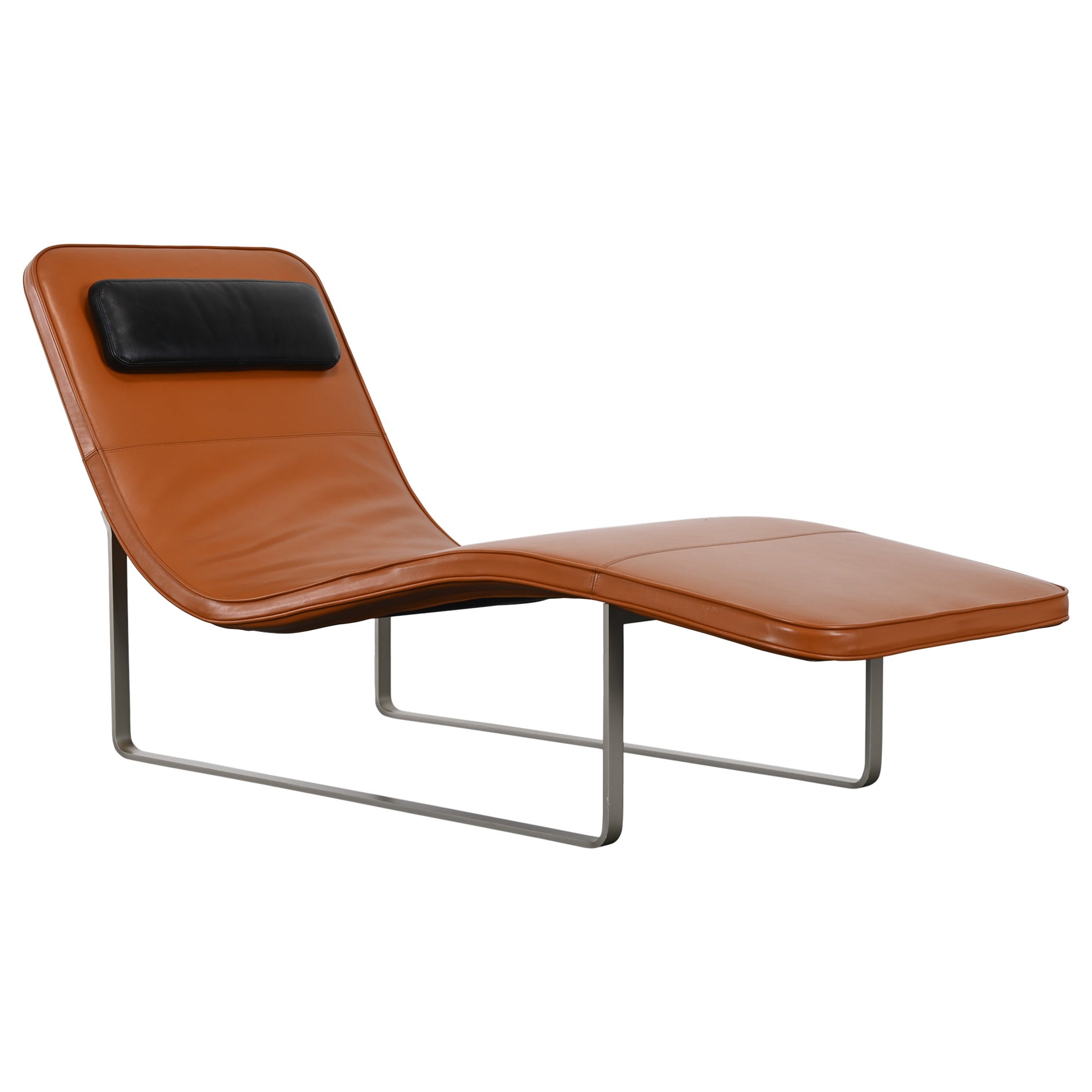 Leather Chaise Lounge by Jeffrey Bernett for B&B Italia, 2001