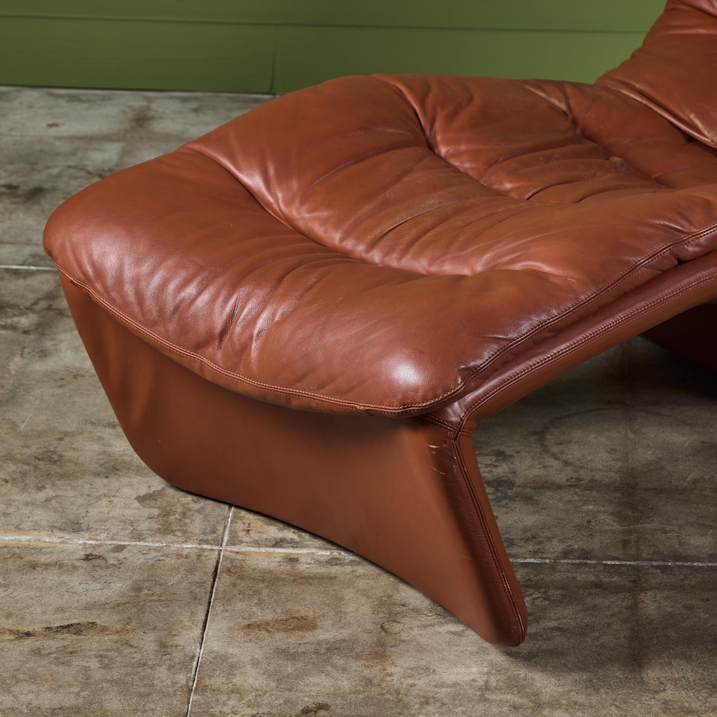 Leather Chaise Lounge by Titina Ammannati and Giampiero Vitelli for Brunati 6