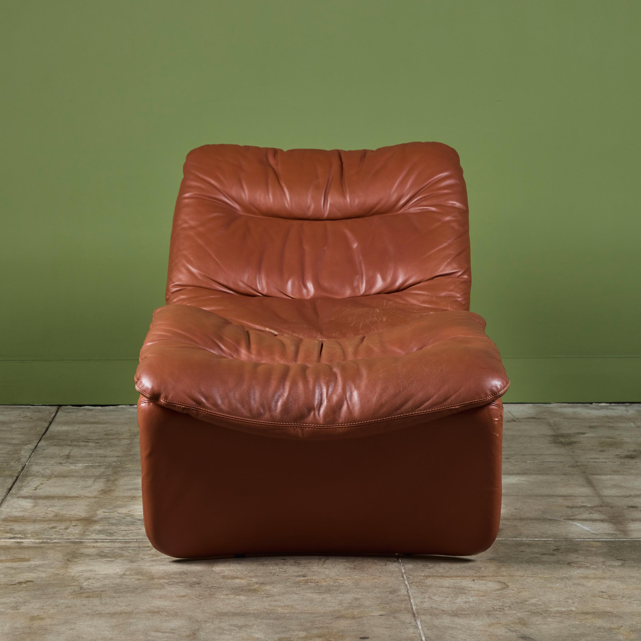 Leather Chaise Lounge by Titina Ammannati and Giampiero Vitelli for Brunati In Good Condition In Los Angeles, CA