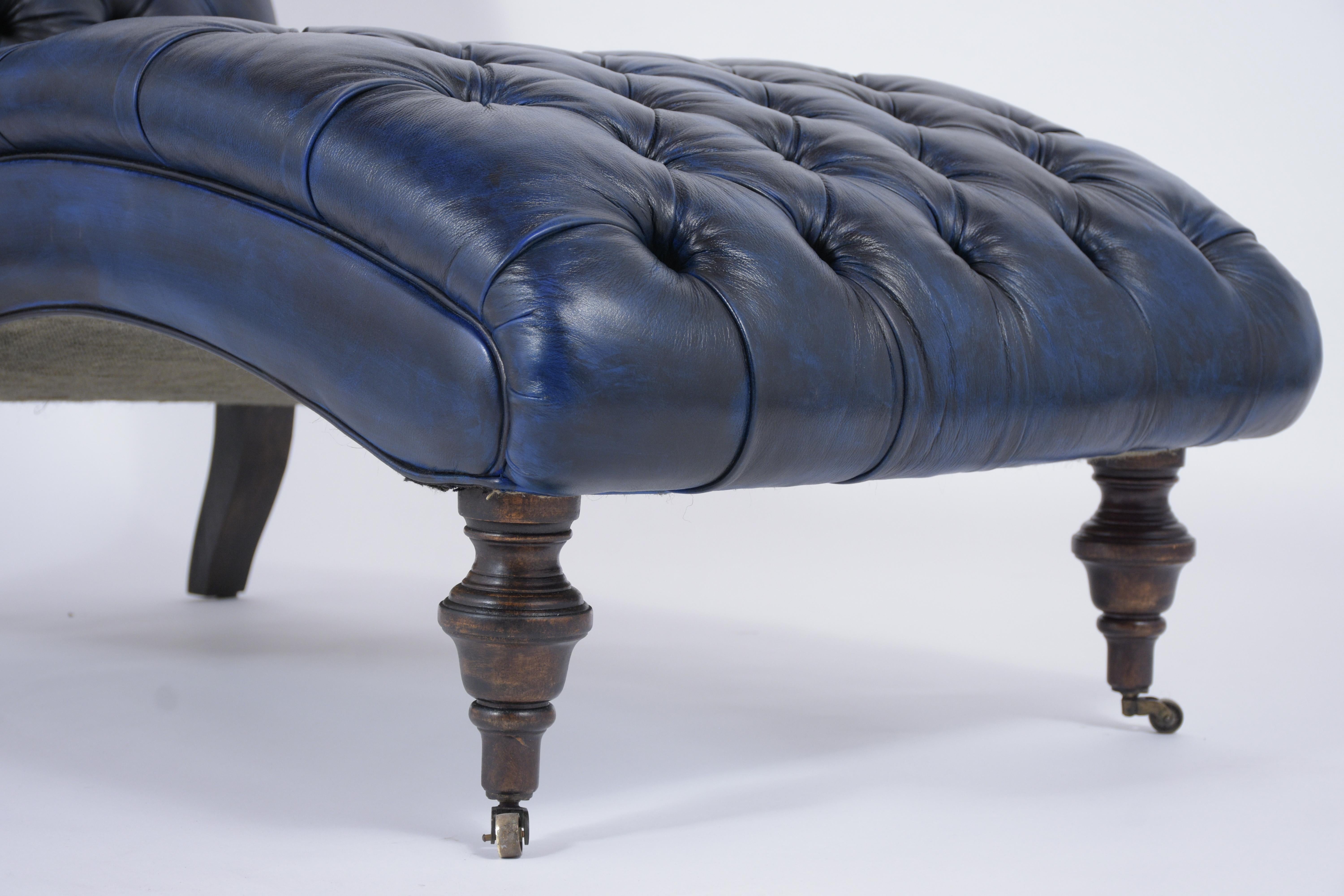 Carved Tufted Chaise Lounge