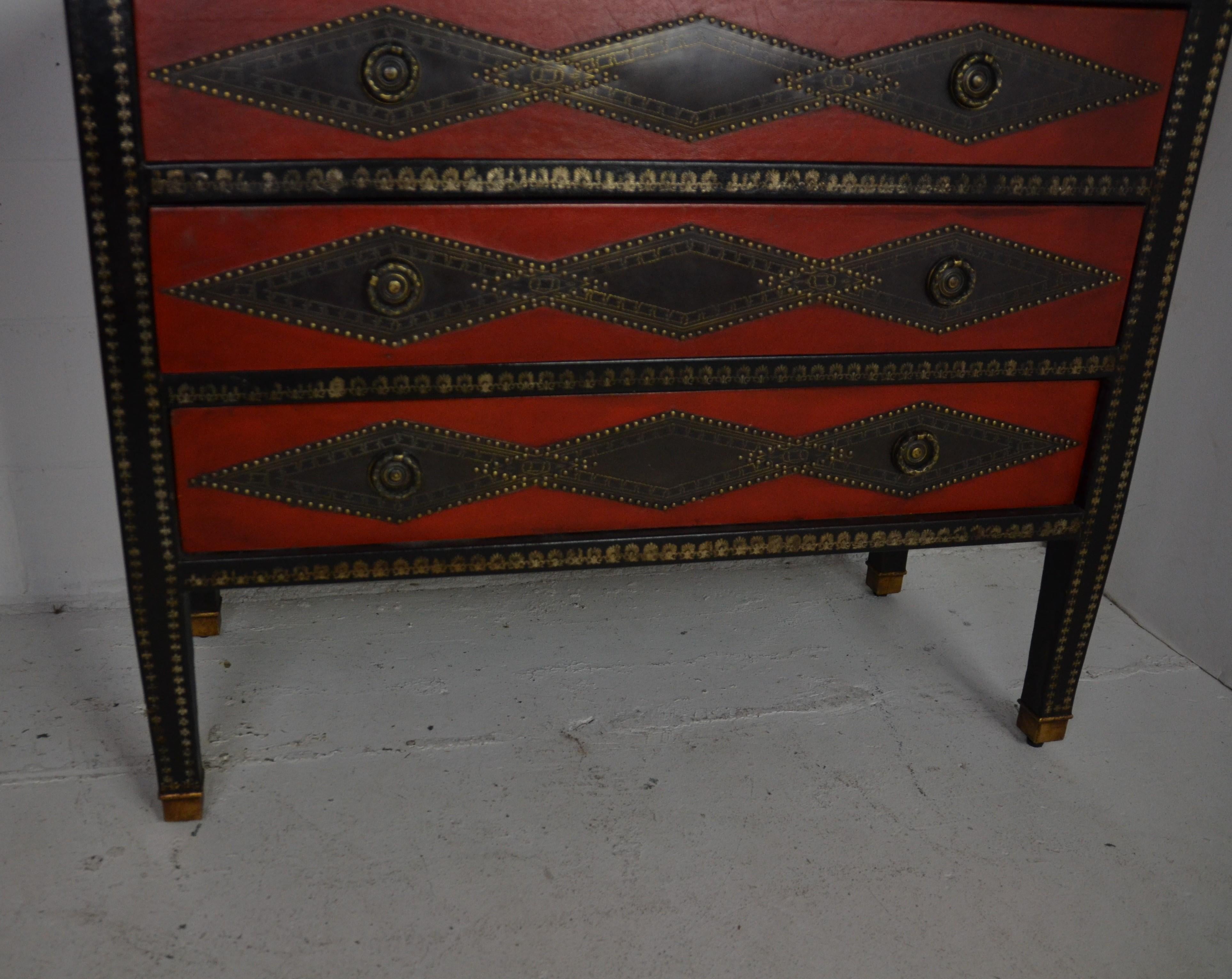 leather chest of drawers