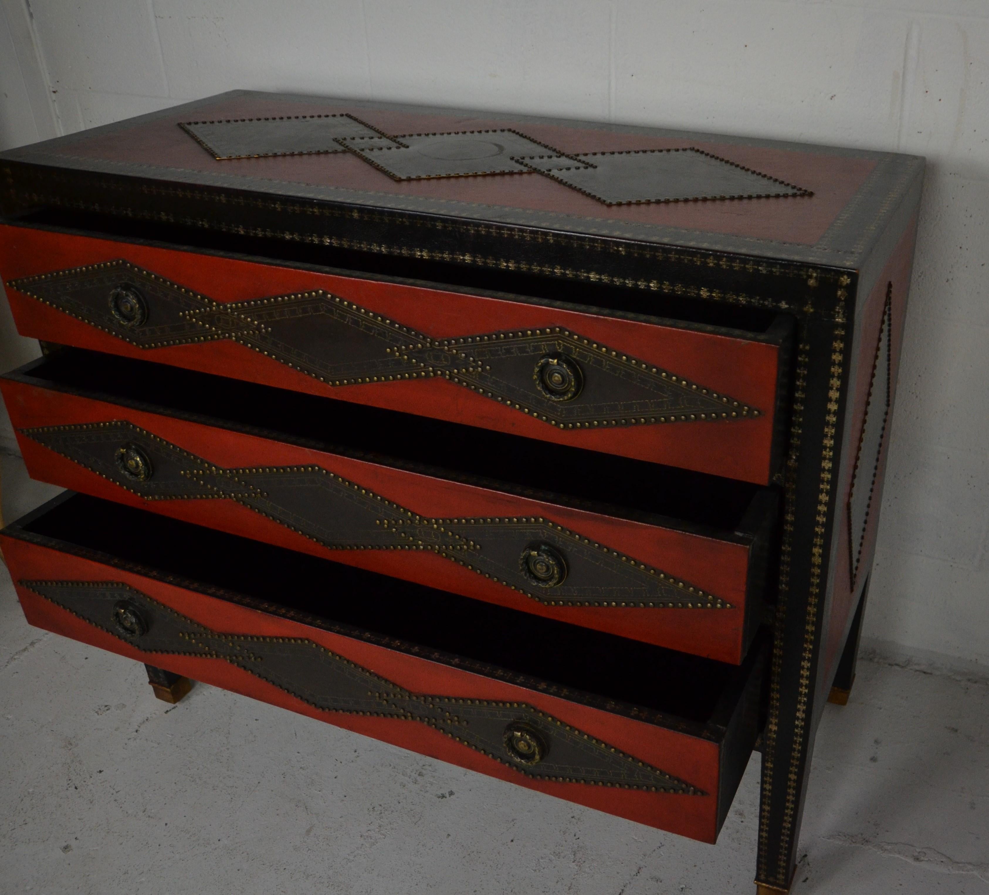 American Leather Chest of Drawers