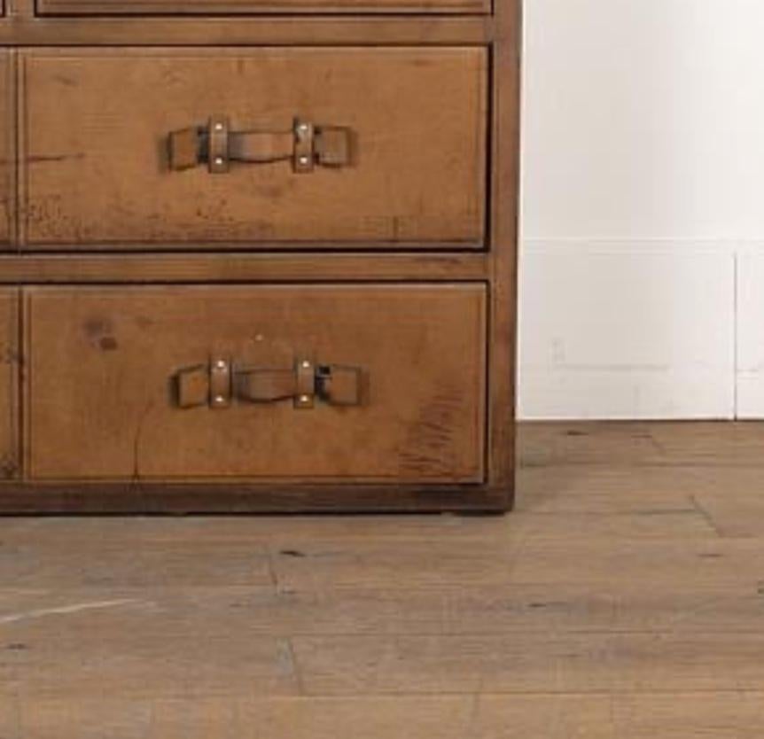 English Leather Chest of Drawers