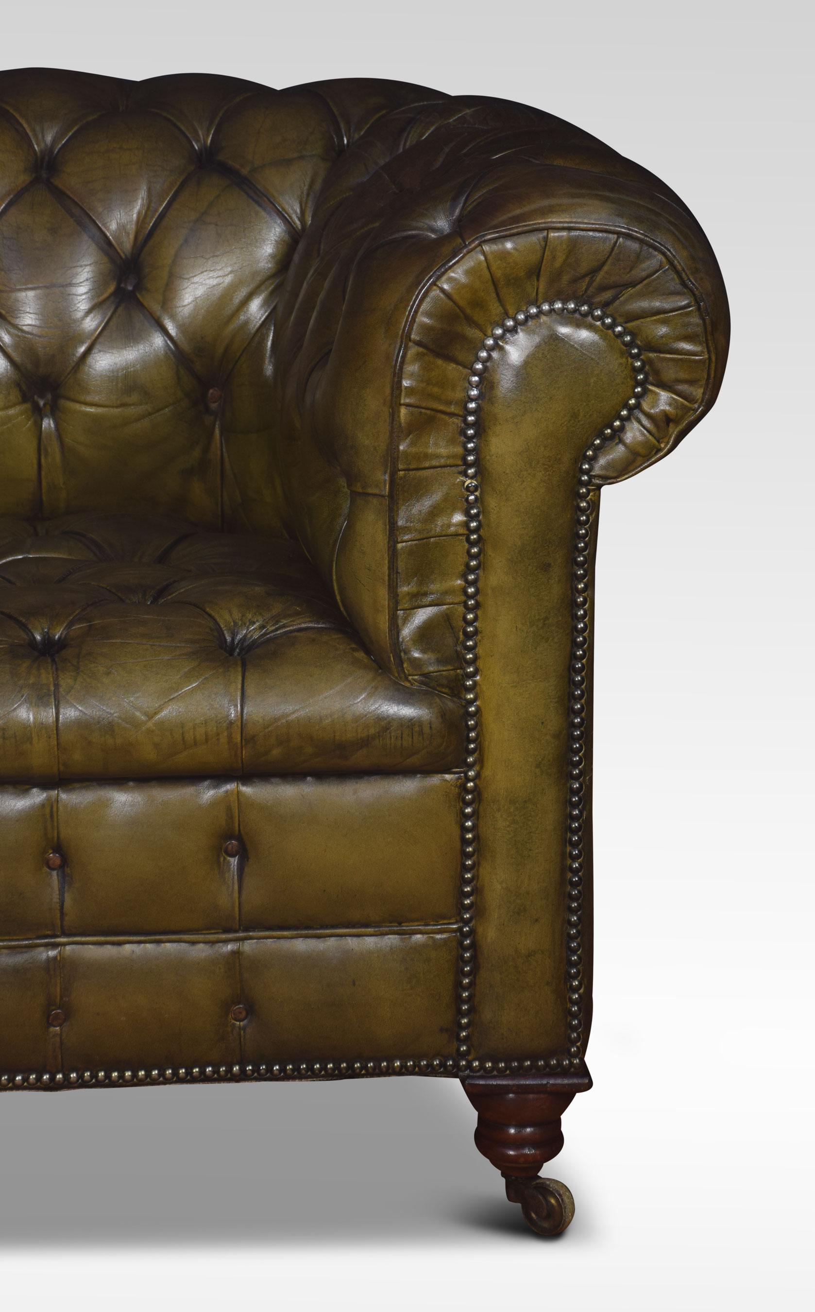 Leather Chesterfield Club Chair For Sale 1