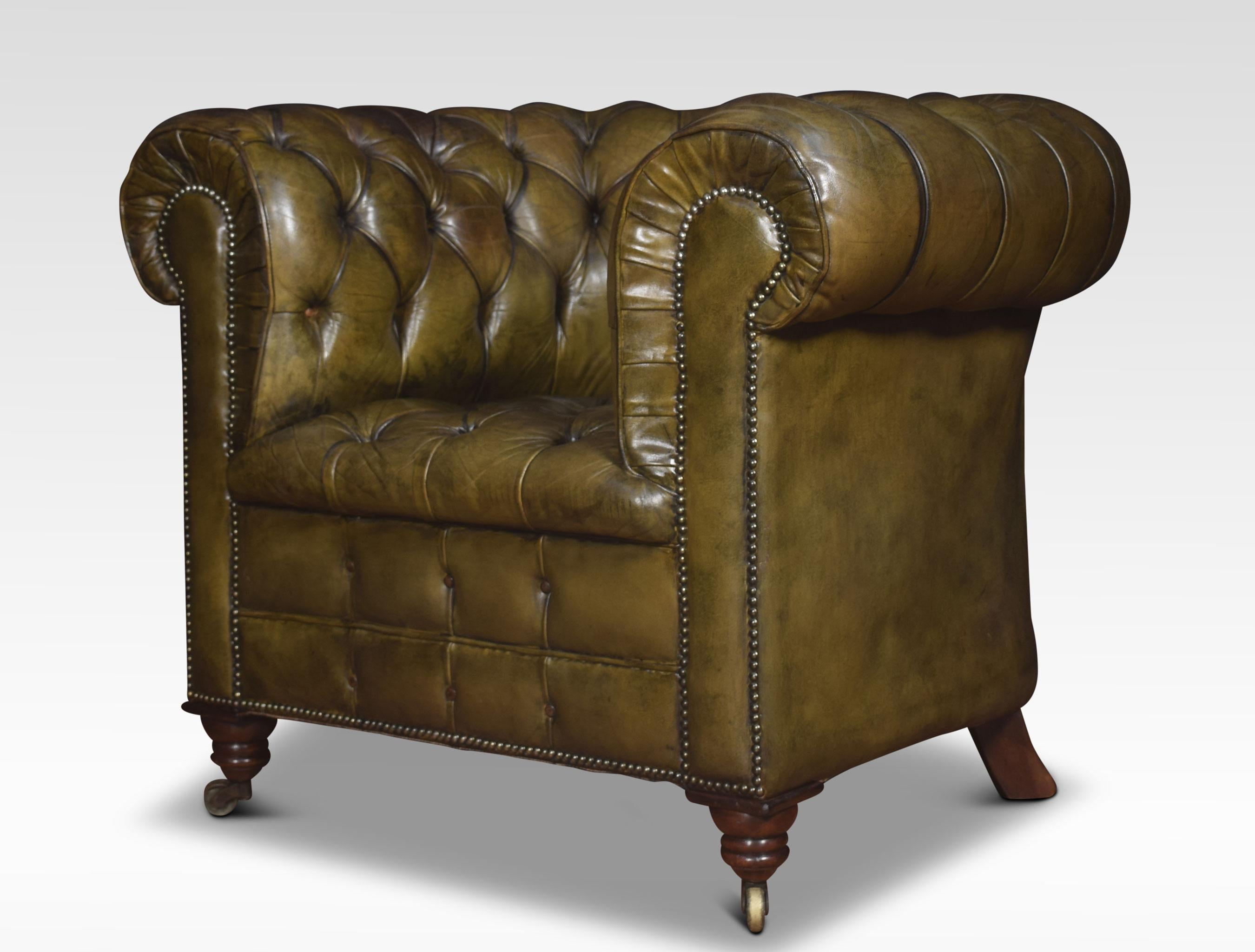 Leather Chesterfield Club Chair For Sale 2