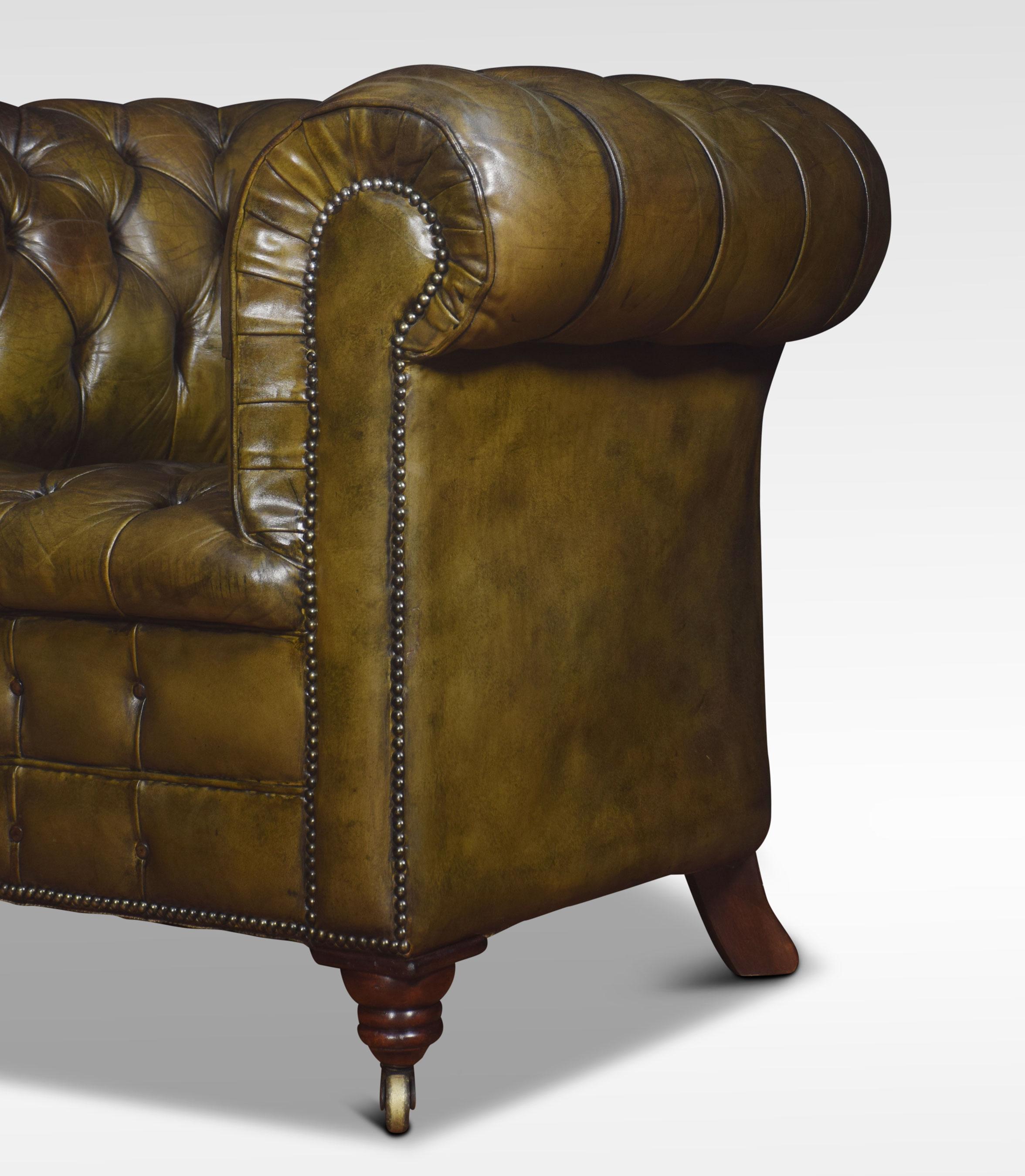 Leather Chesterfield Club Chair For Sale 3