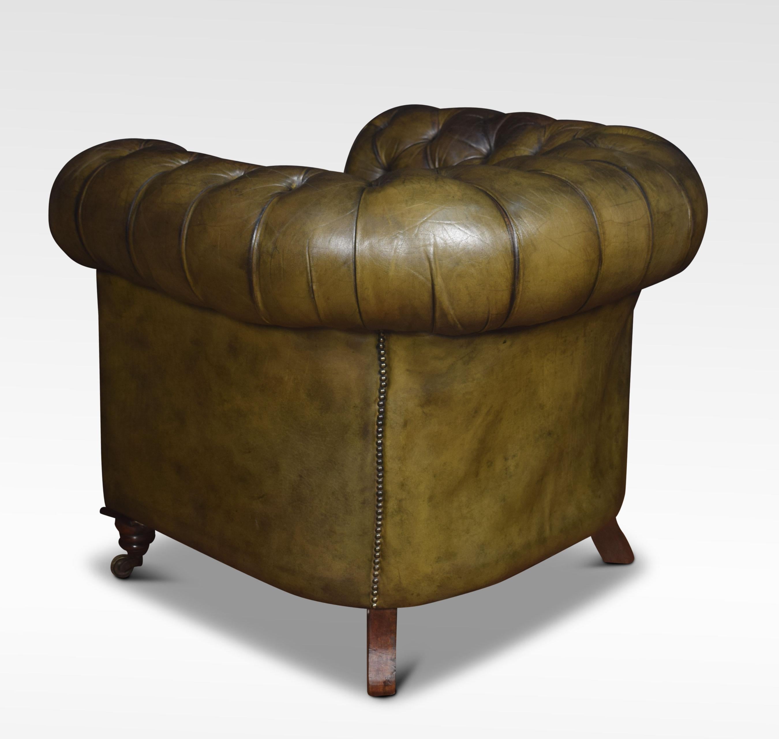 Leather Chesterfield Club Chair For Sale 4