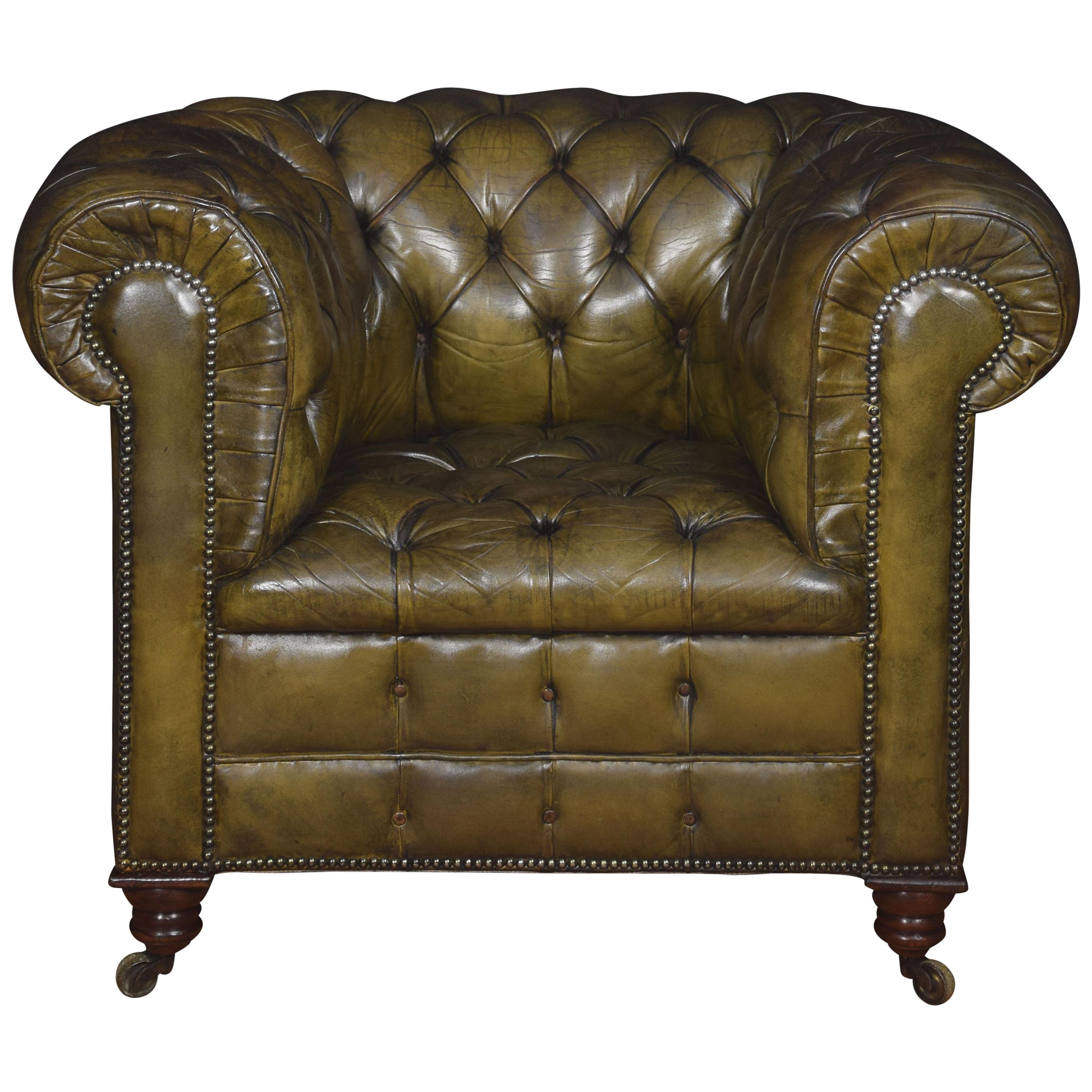 Leather Chesterfield Club Chair