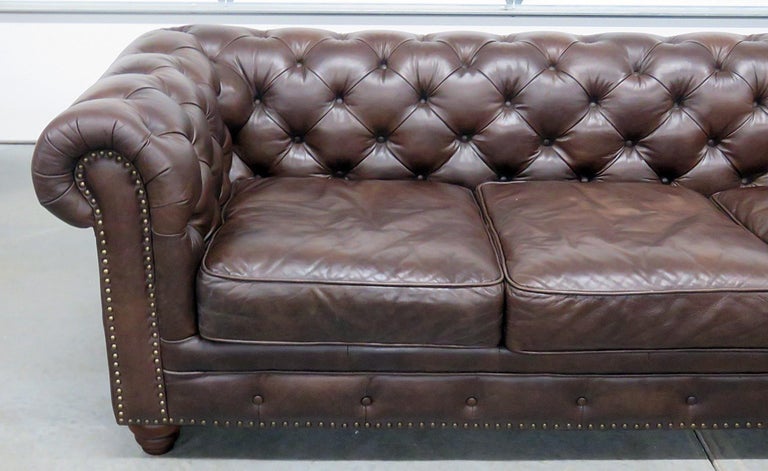 Leather Chesterfield Sofa Attributed To, Used Restoration Hardware Chesterfield Sofa