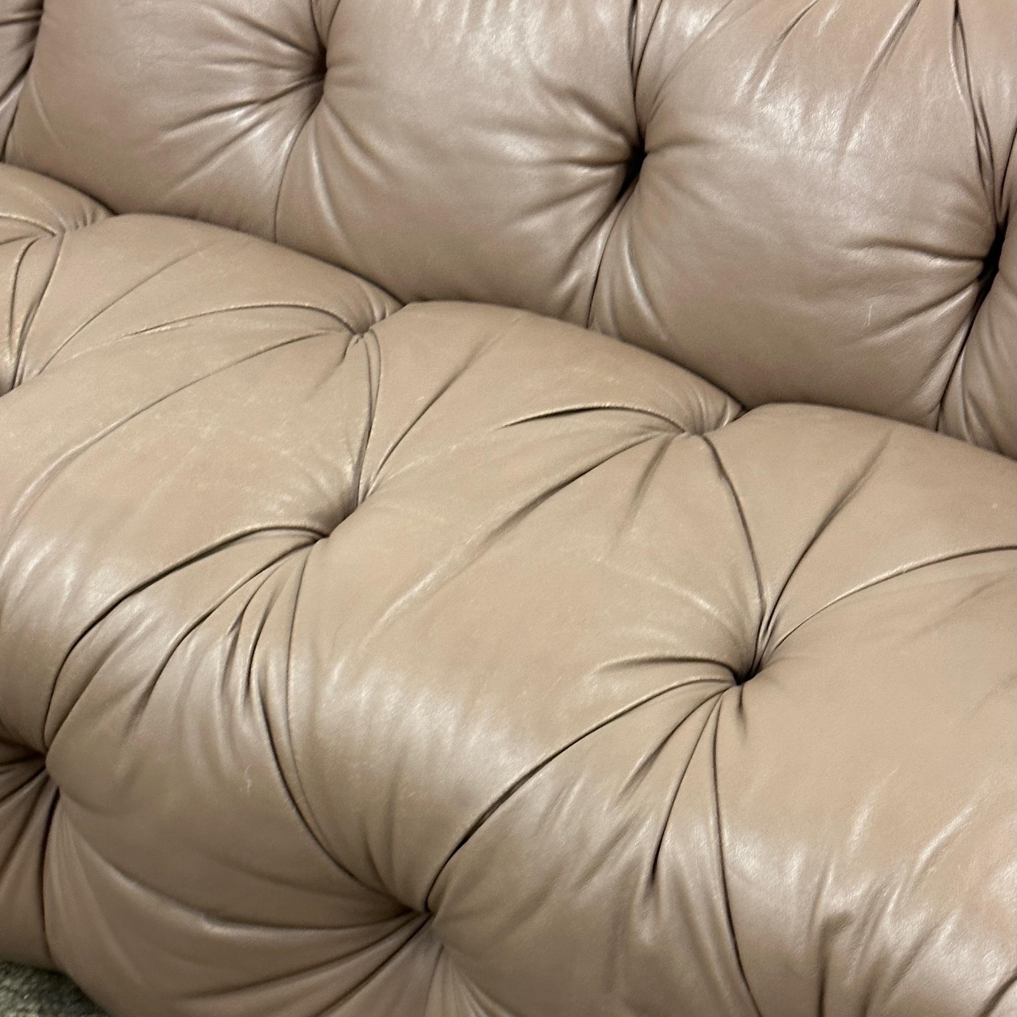 American Leather Chesterfield Sofa by Drexel For Sale