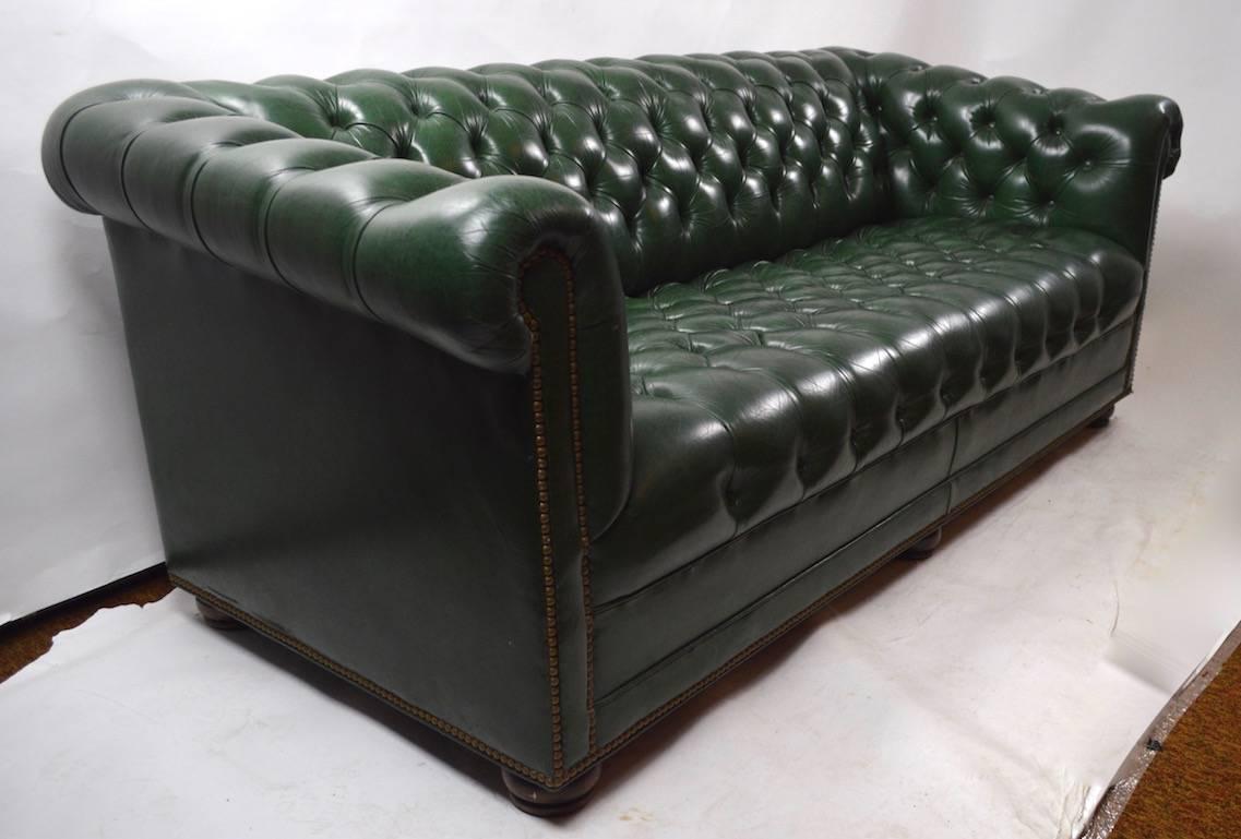 Leather Chesterfield Sofa by Hancock and Moore 6