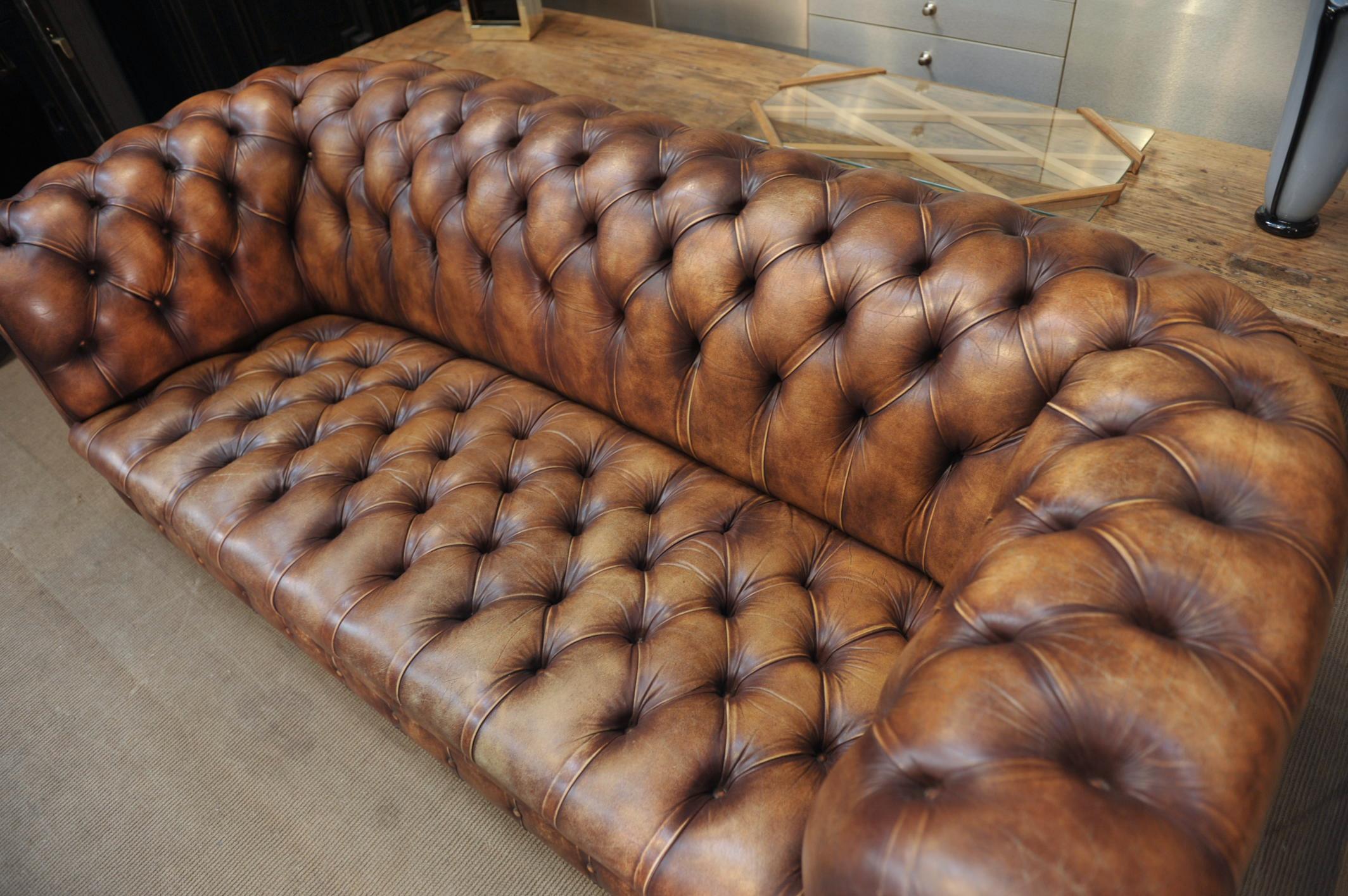 Leather Chesterfield Sofa circa 1970 from 