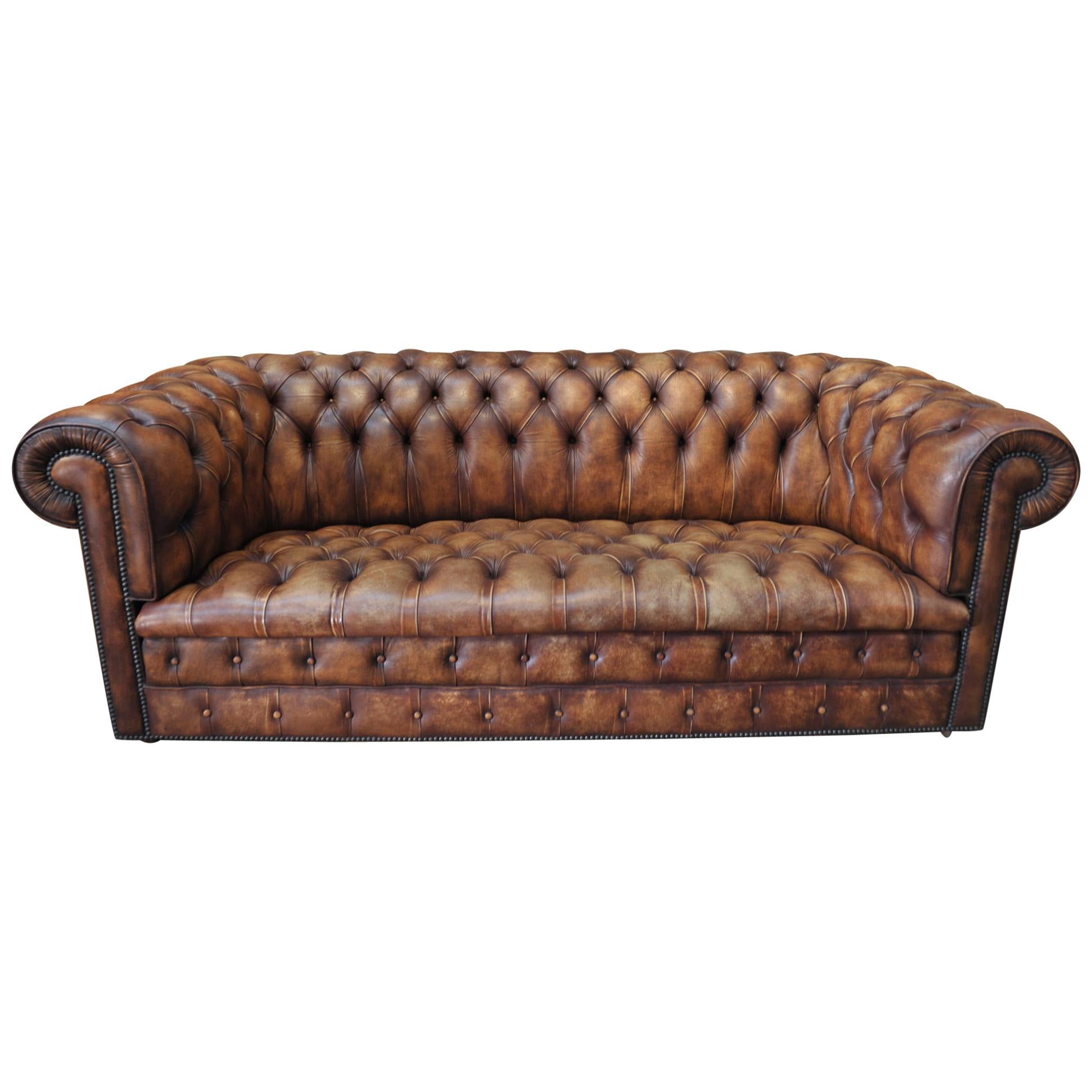 Leather Chesterfield Sofa circa 1970 from "KENRICK made in England"