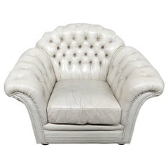 Leather Chesterfield Style Club Chair