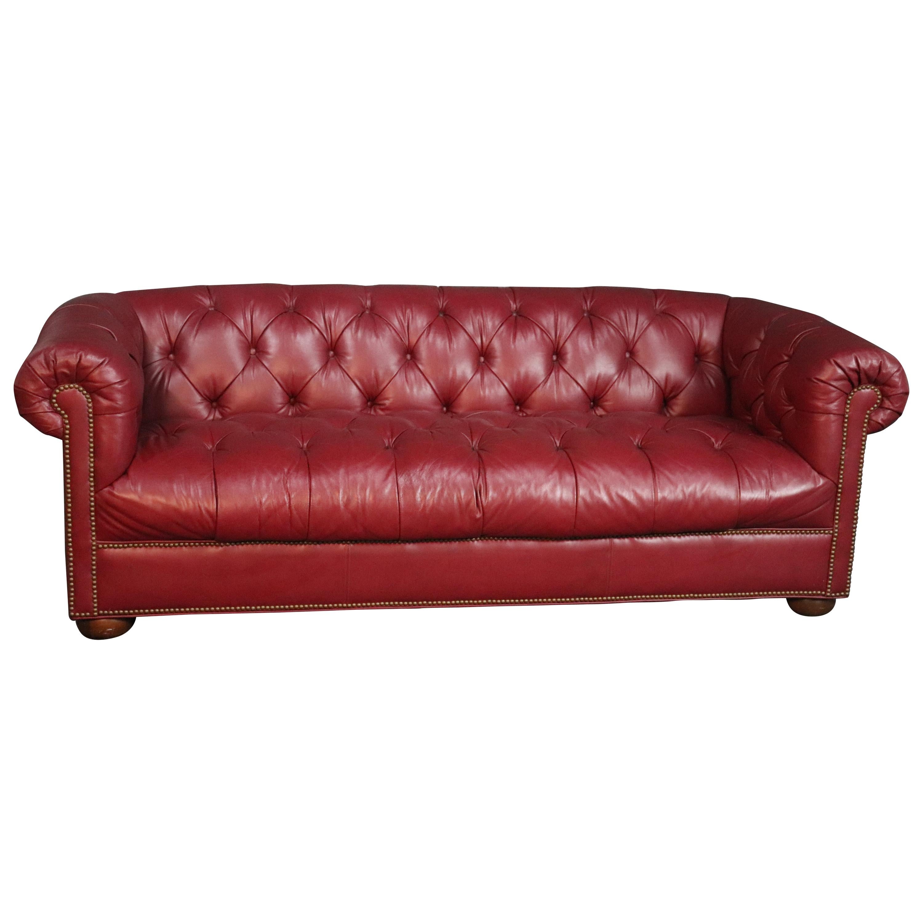 Edwardian Leather Sofa For Sale at 1stdibs