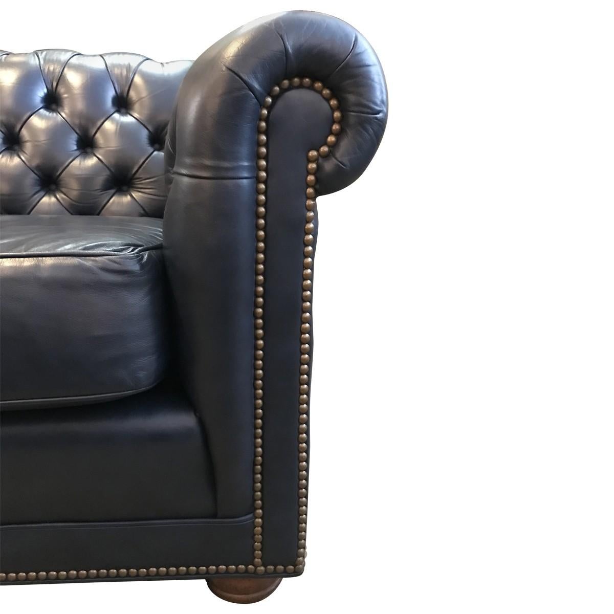 American Leather Chesterfield Three-Seat Sofa