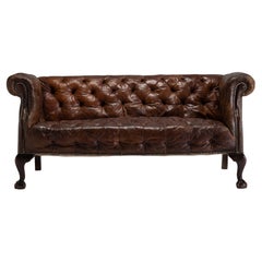chesterfield 2 seater sofa leather Leather Chesterfield Two Seater Sofa, Circa 1900