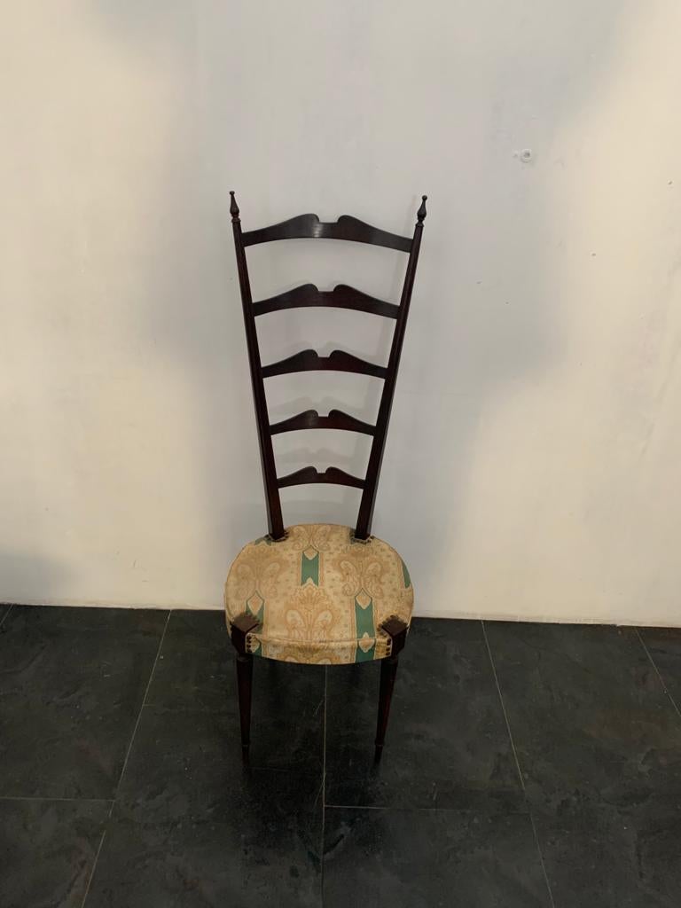 Mid-Century Modern Leather Chiavarina Dining Chair, 1950s For Sale
